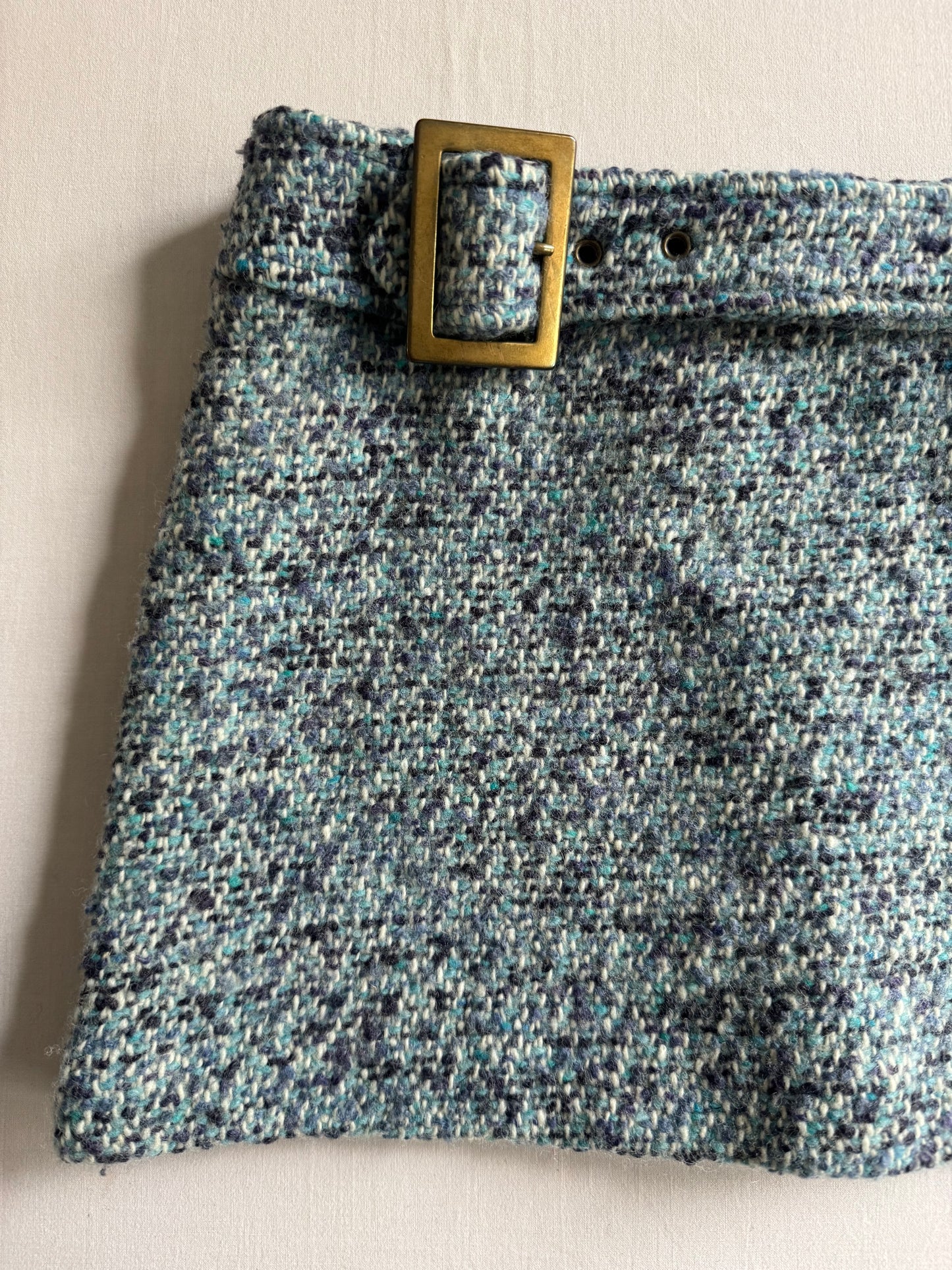 🧍‍♀️ Fustă Mini Y2K Tweed – Made in Italy – Mărime S