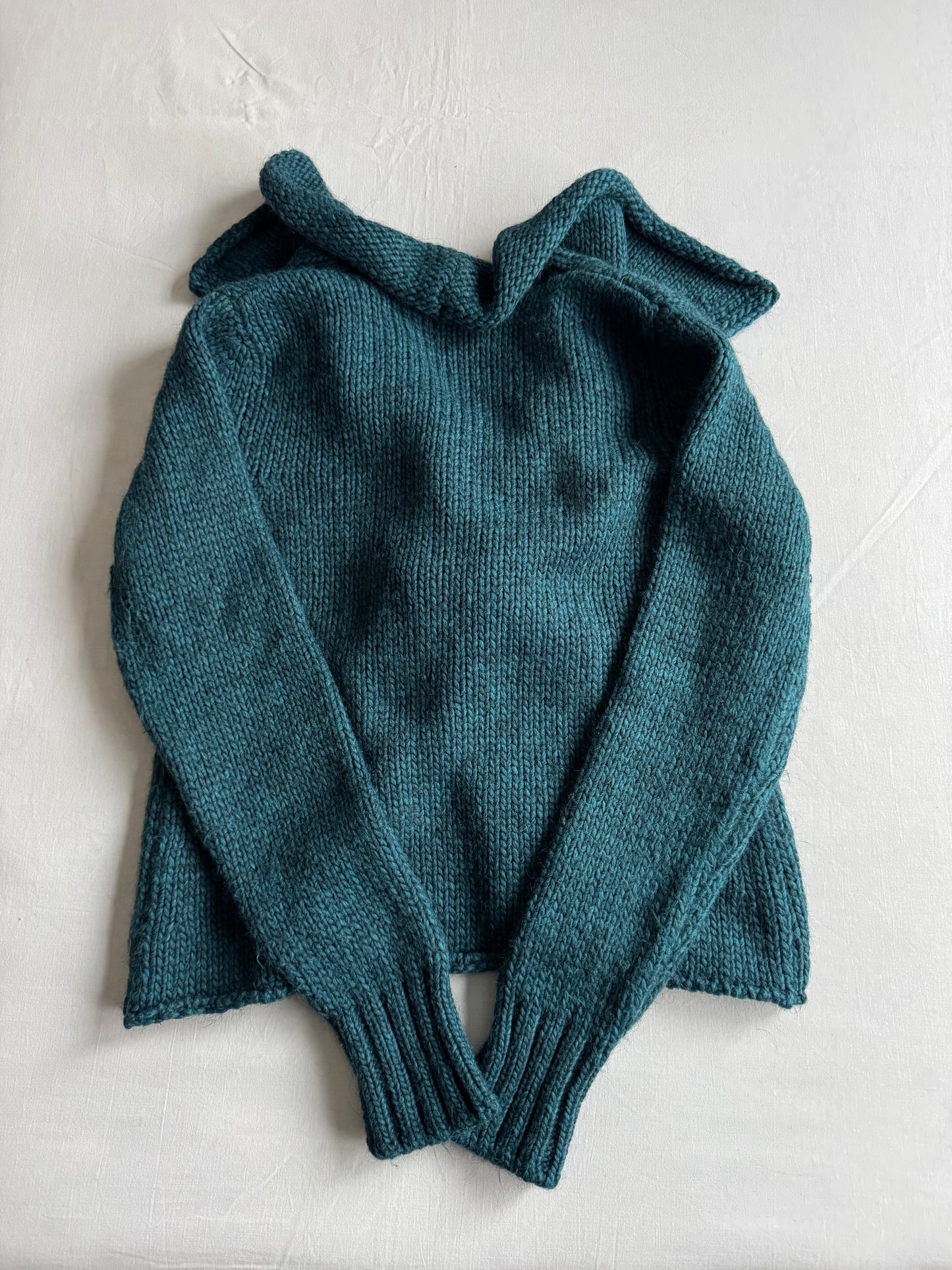 🧶 Cardigan Y2K Damă Turcoaz din Blend Premium – aprox. M