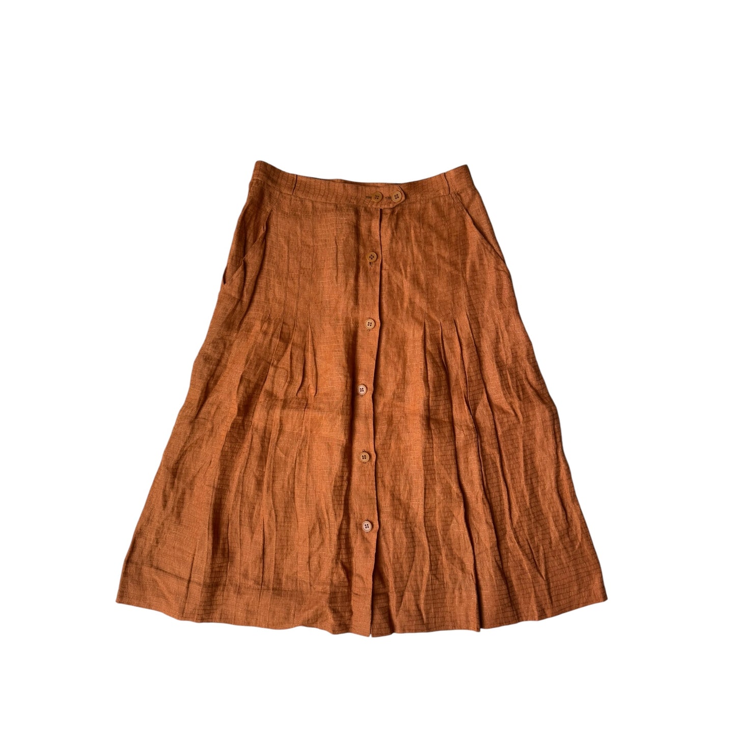 🍊 Fustă Vintage Orange Textured – IT 42 (S Damă)