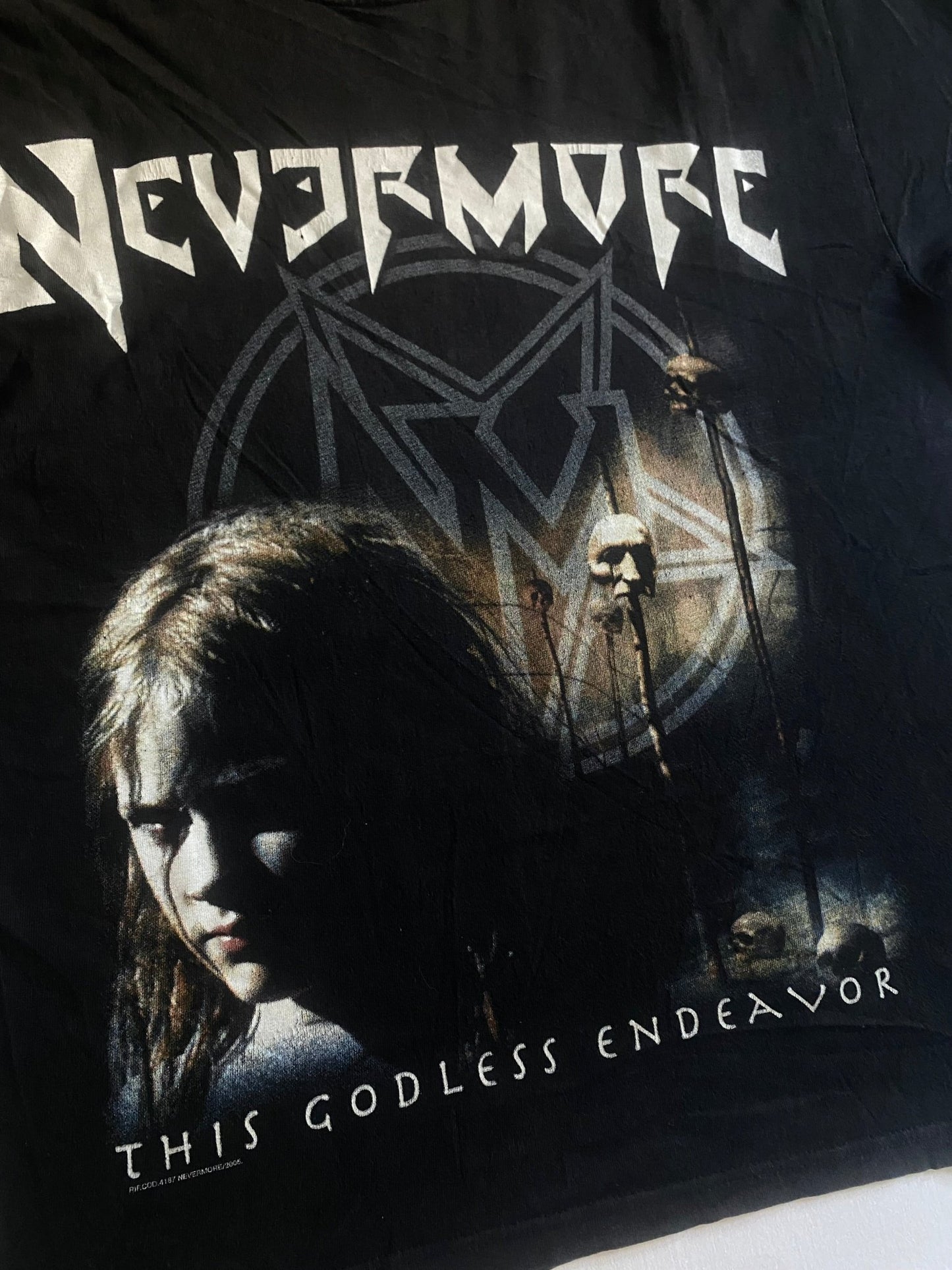 2005 Nevermore This Godless Endeavor Album Band Tee - anbracaminte
