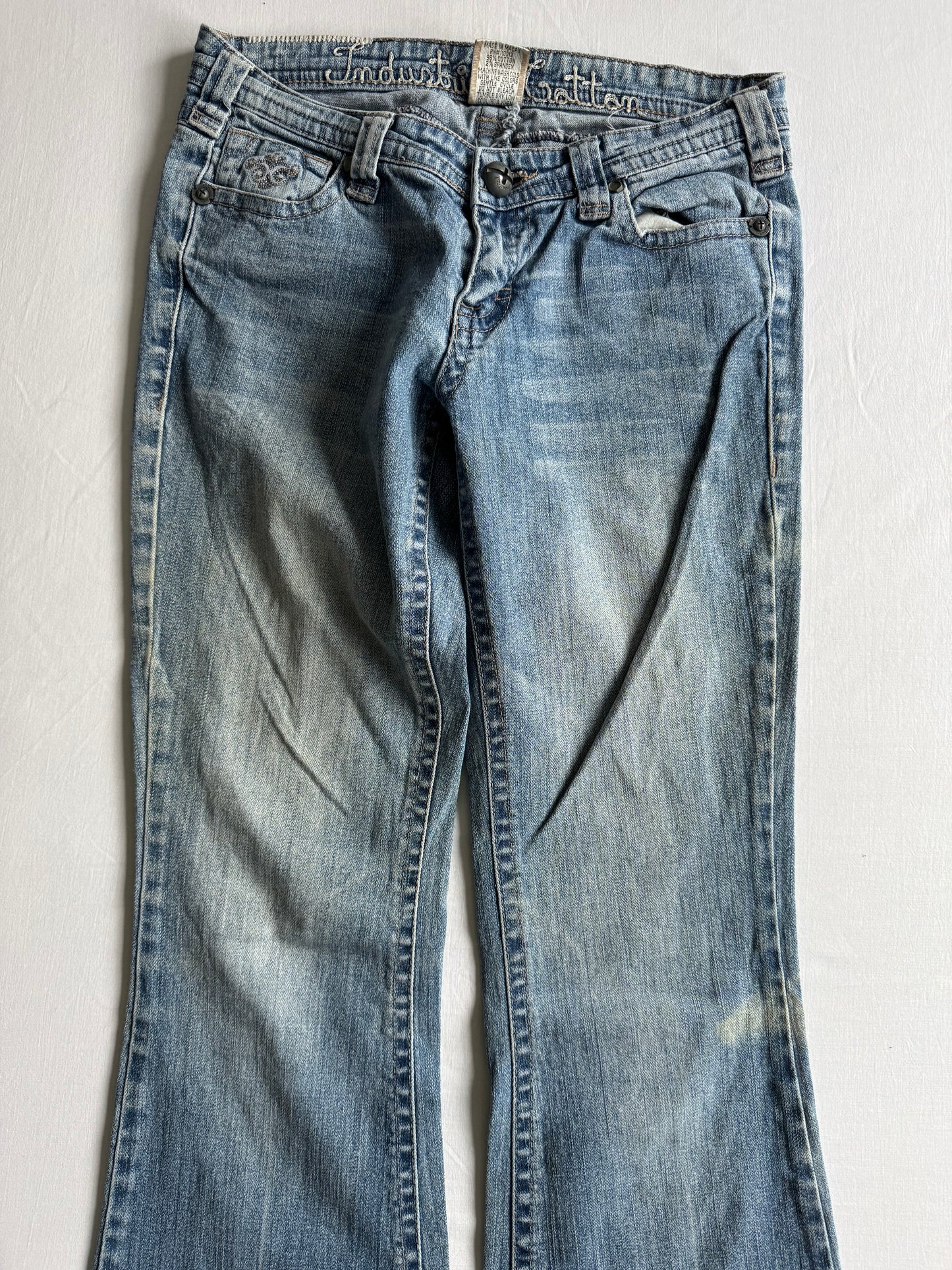 👖 Blugi Y2K Bootcut Industrial Cotton – US 5 / EU 36