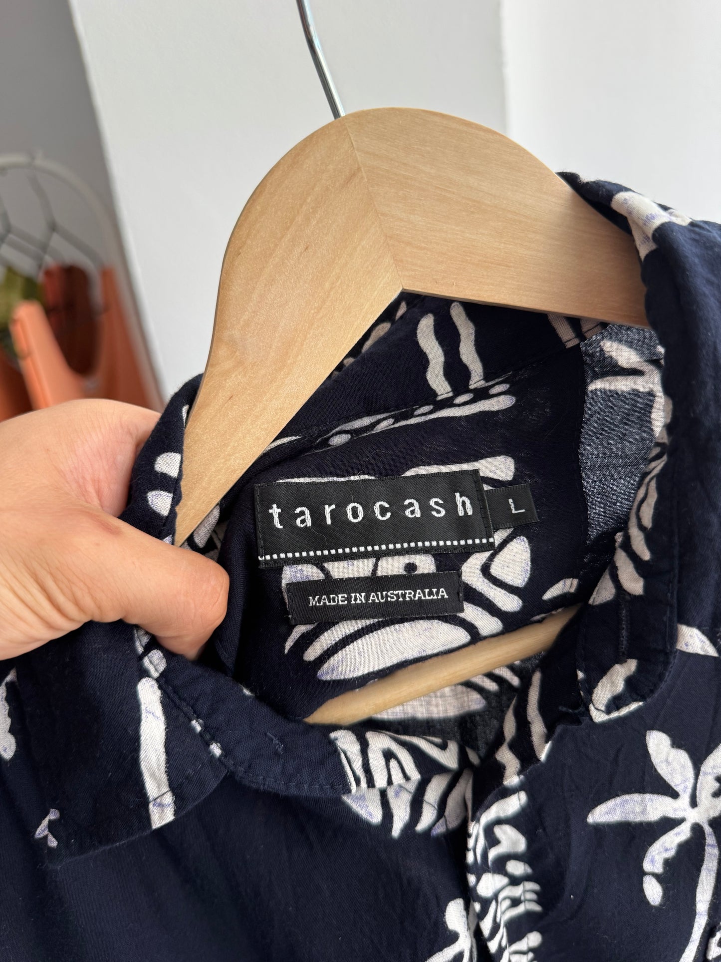 🏄‍♂️ Cămașă Imprimată Vintage Navy - Made in Australia – L Bărbați