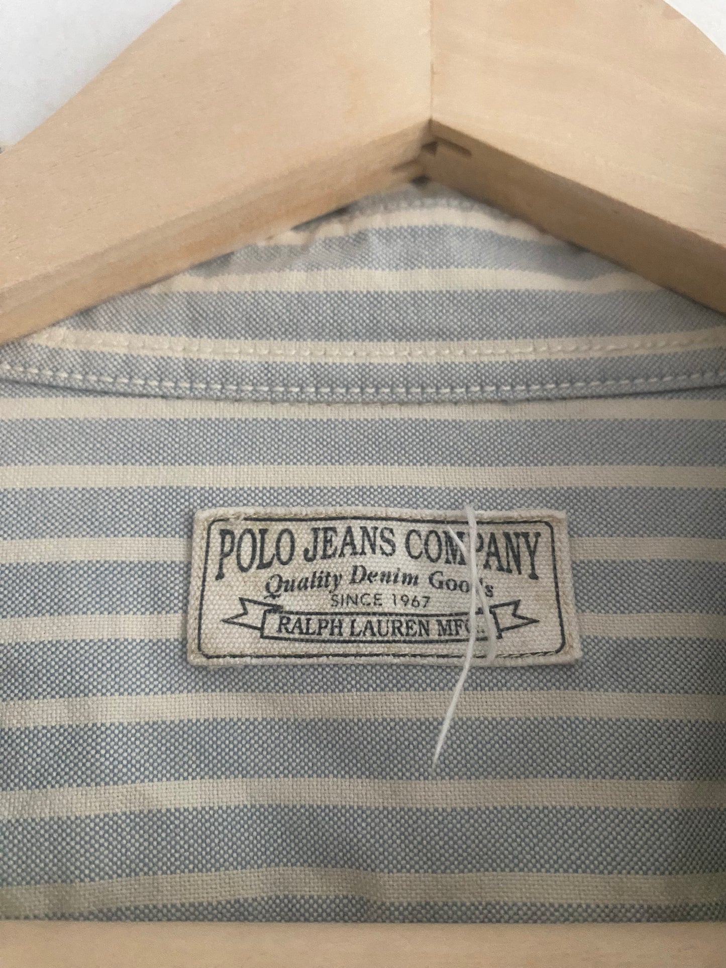 Cămașă Vintage Polo Jeans Ralph Lauren – Dungi Albastre, Mărime XL