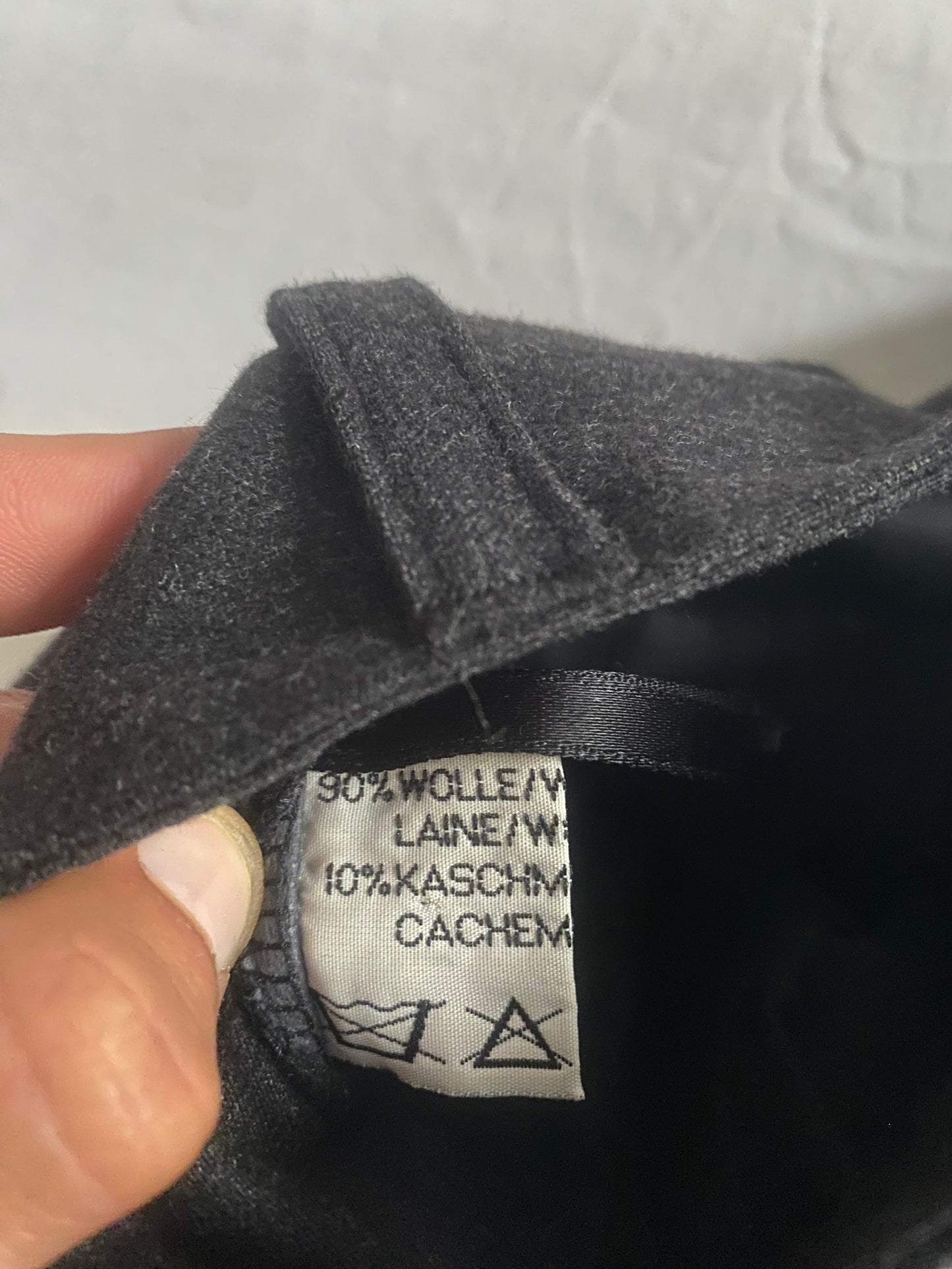 Pantaloni Vintage René Lezard – Lână & Cașmir – Gri – EU 38