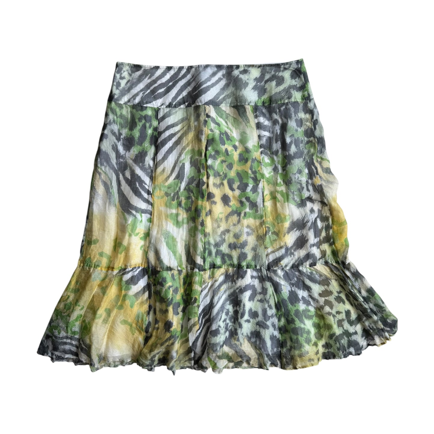 ☀️ Fustă din Mătase Animal Print Y2K | M Damă (EU 38)