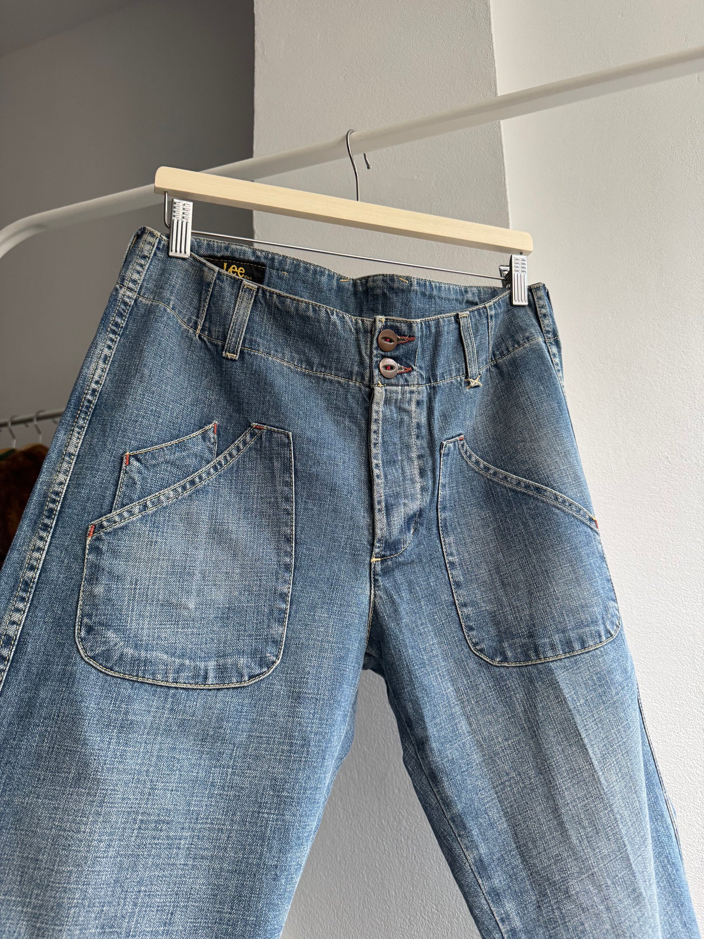 👖 Pantaloni Scurți Vintage Lee Worker Bermuda Jorts – W31 Bărbați