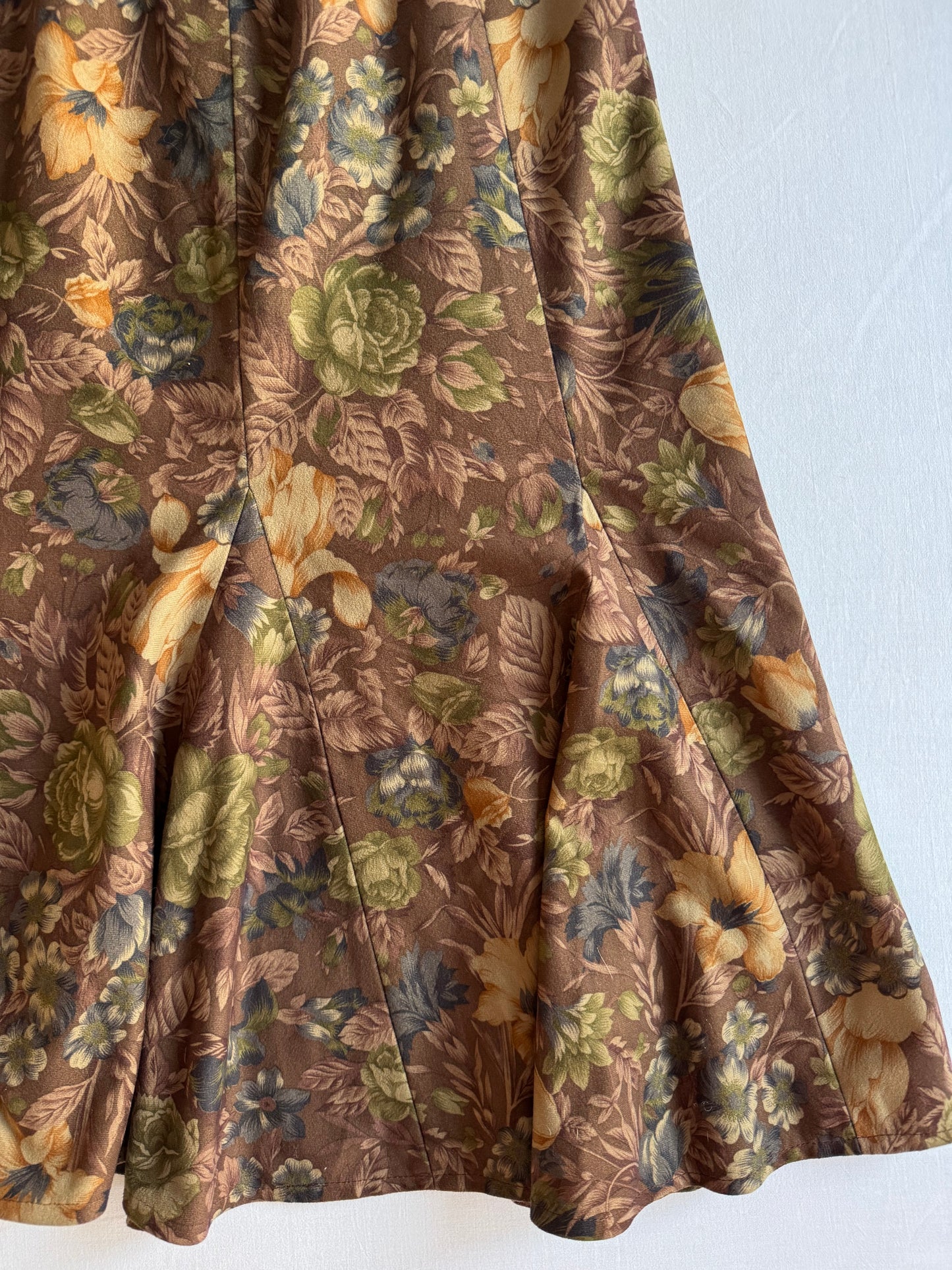 💐 Fustă Vintage cu Imprimeu Floral – aprox. M