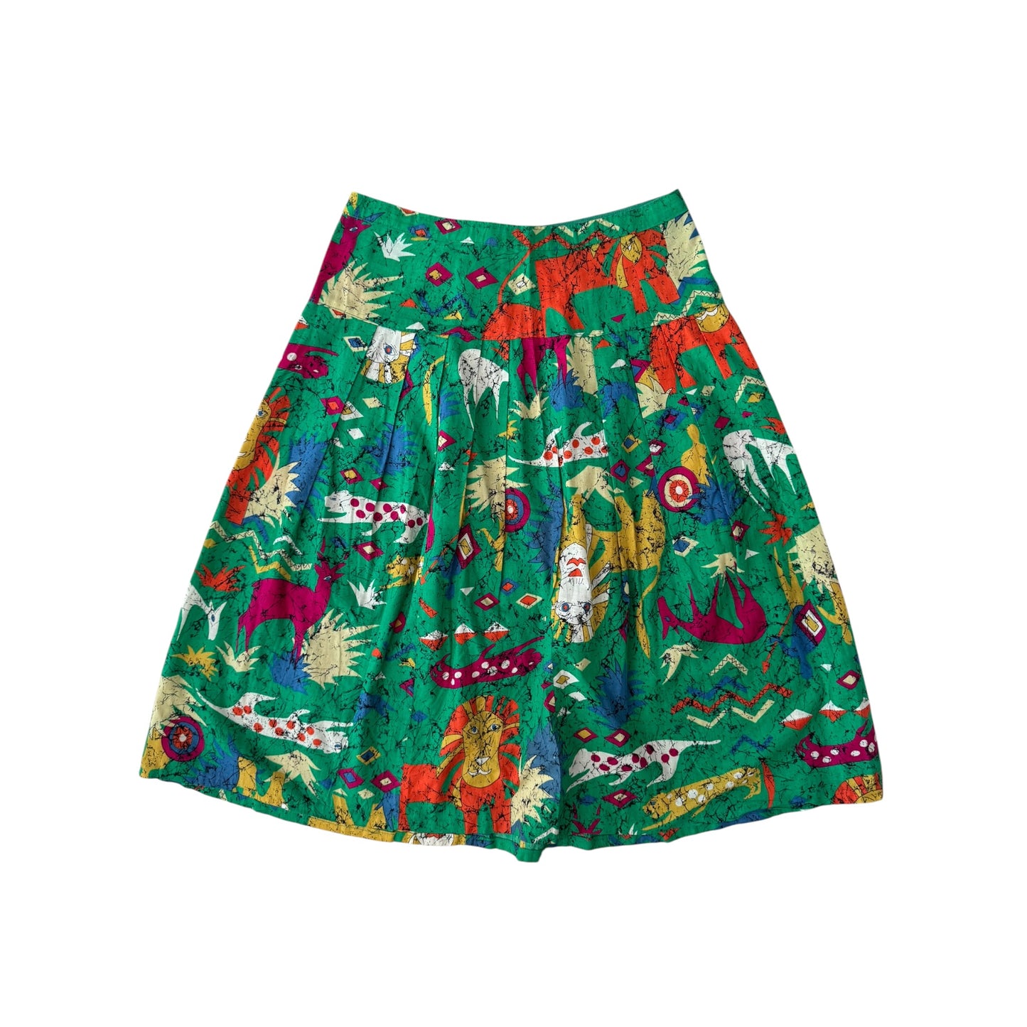 🌴 Fustă Vintage cu Jungle Print – Approx. M/L Damă