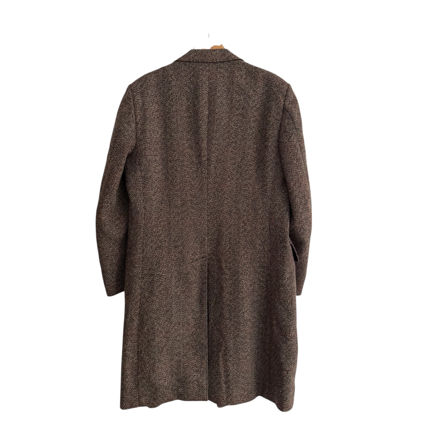 🧥 Palton Vintage Bărbați 70’s din Lână Pură Texturată – EU 52 (L / M oversized)