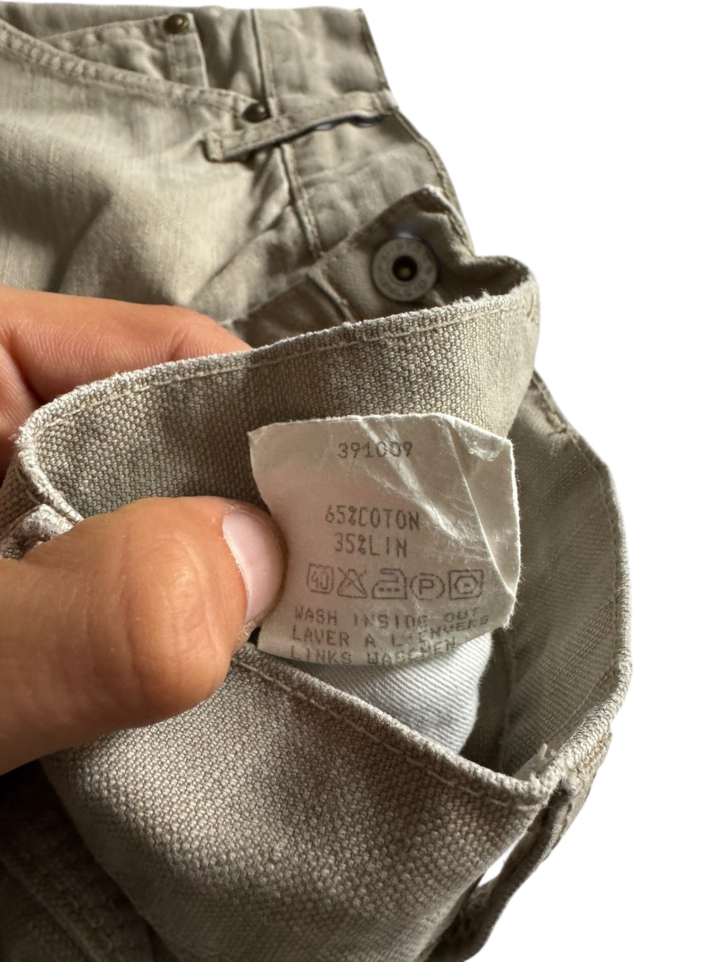 🔨 Y2K G-Star Cream Carpenter Double Knee Trousers – W27 x L30