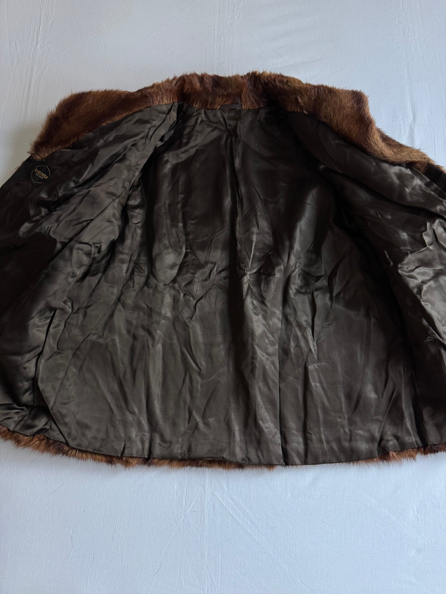 🧥 Haină Vintage din Blană Naturală– Mărime Aproximativă L Femei