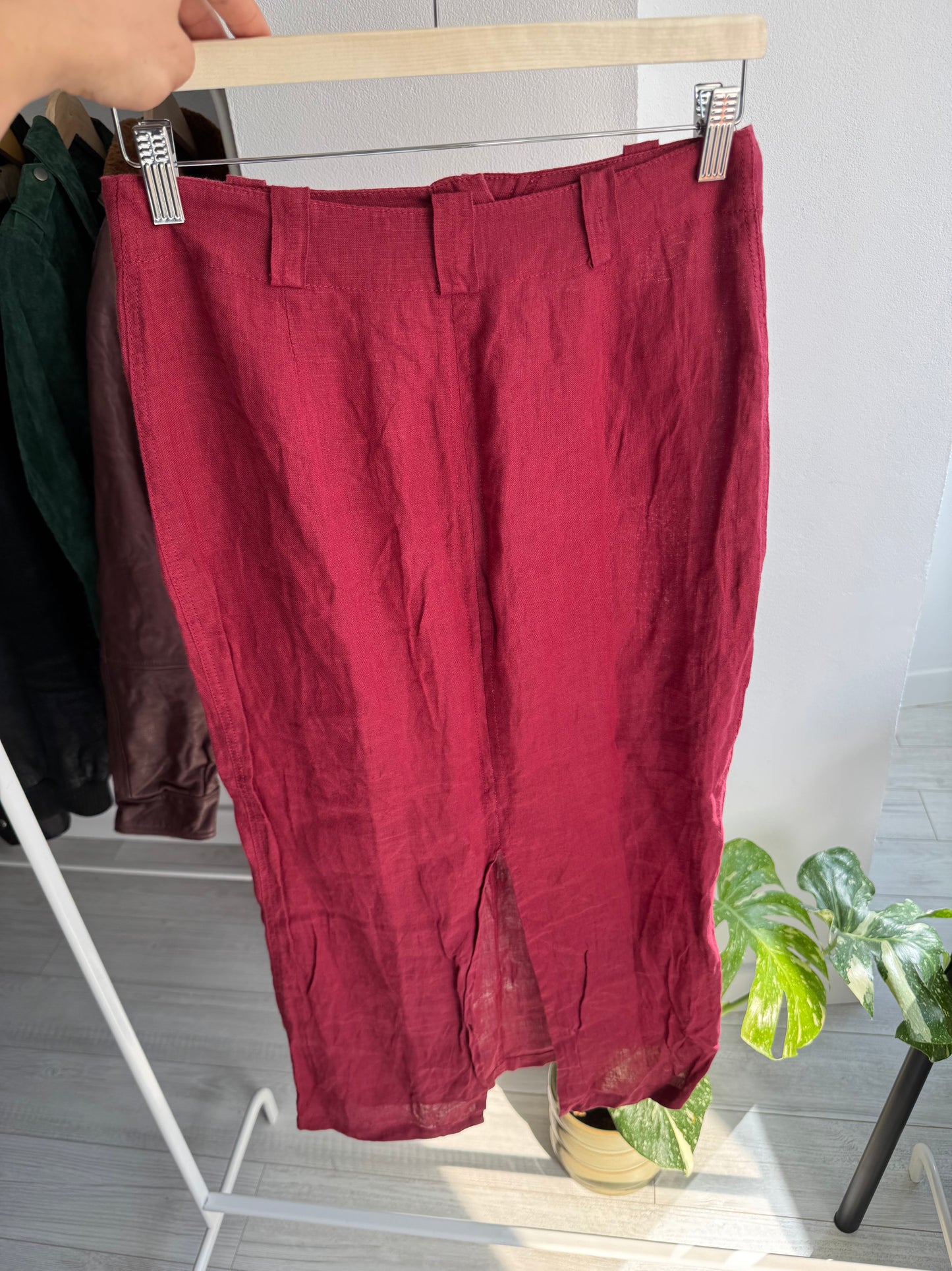 ✏️ Fustă Vintage Midi Pencil din In – EU 38 (S/M Damă) – Made in Italy