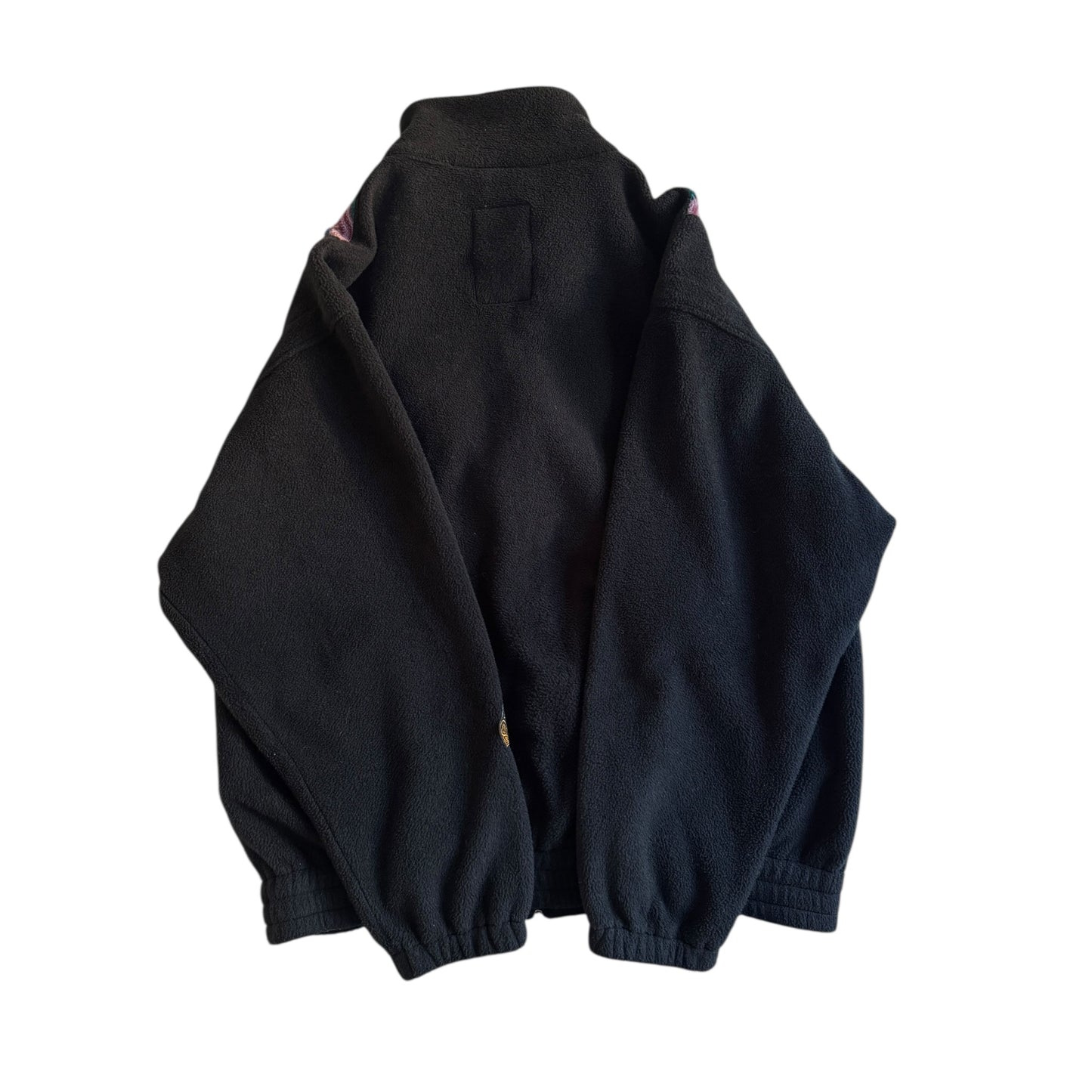 🦊 Fleece vintage Fjällräven cu imprimeu abstract – mărimea XL