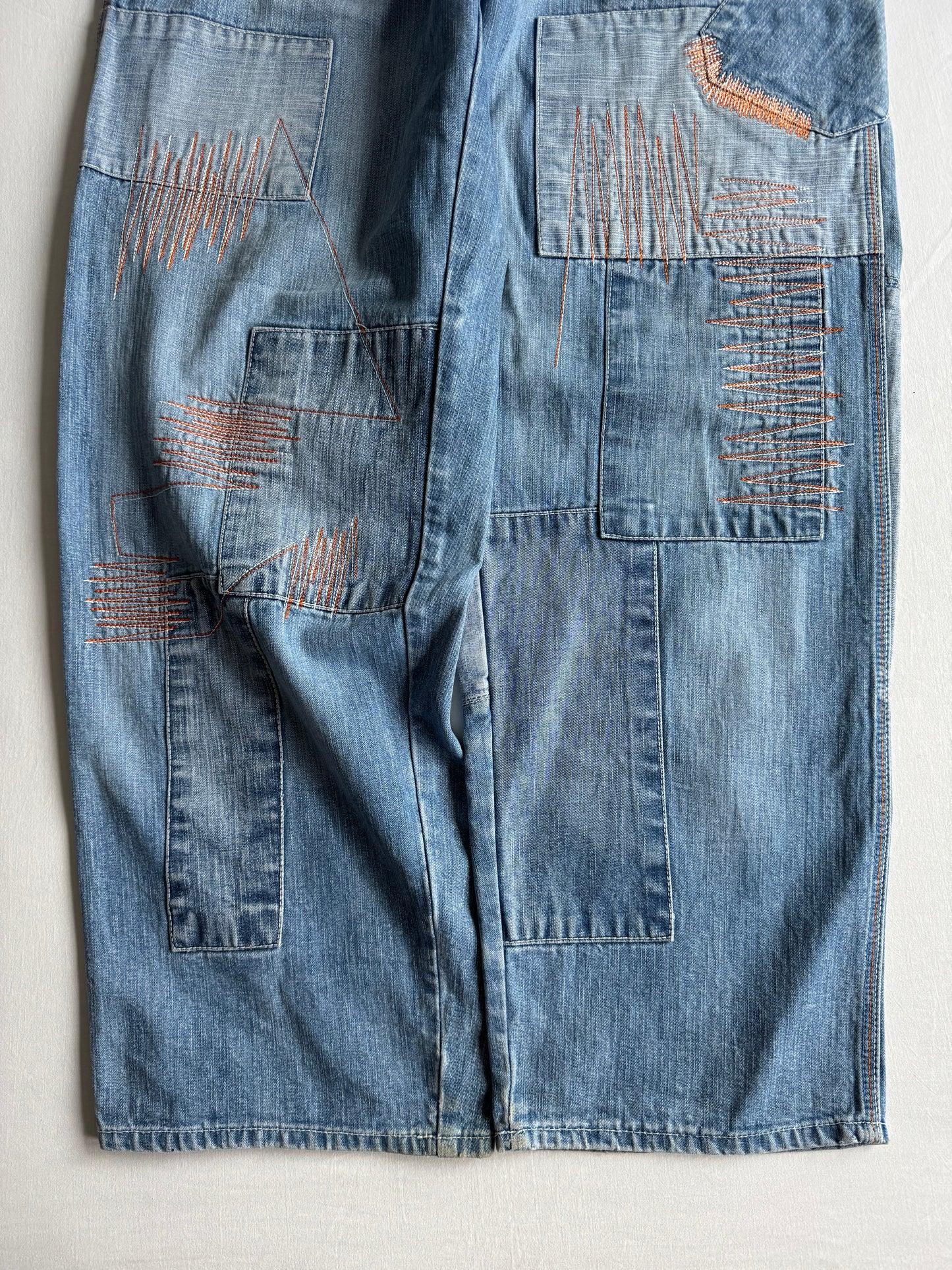 👖 Jeans Y2K Baggy cu Broderie – US 32