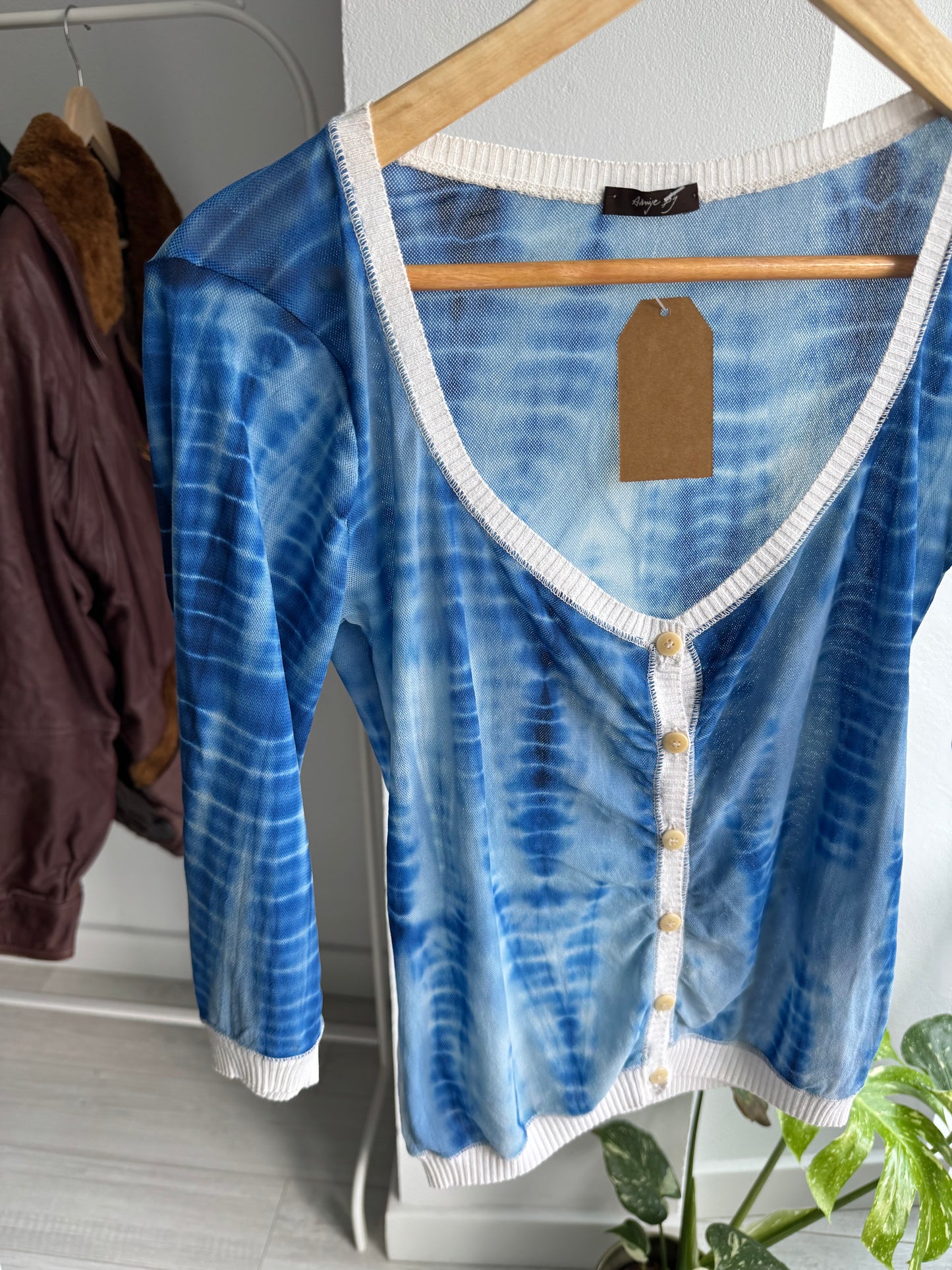 ☀️ Top Y2K Mesh – XS/S Damă – Made in Italy