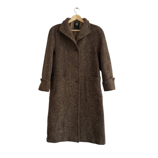 🧥 Palton Vintage Damă din Tweed Irlandez din Lână – IT 42 (S / M Femei)