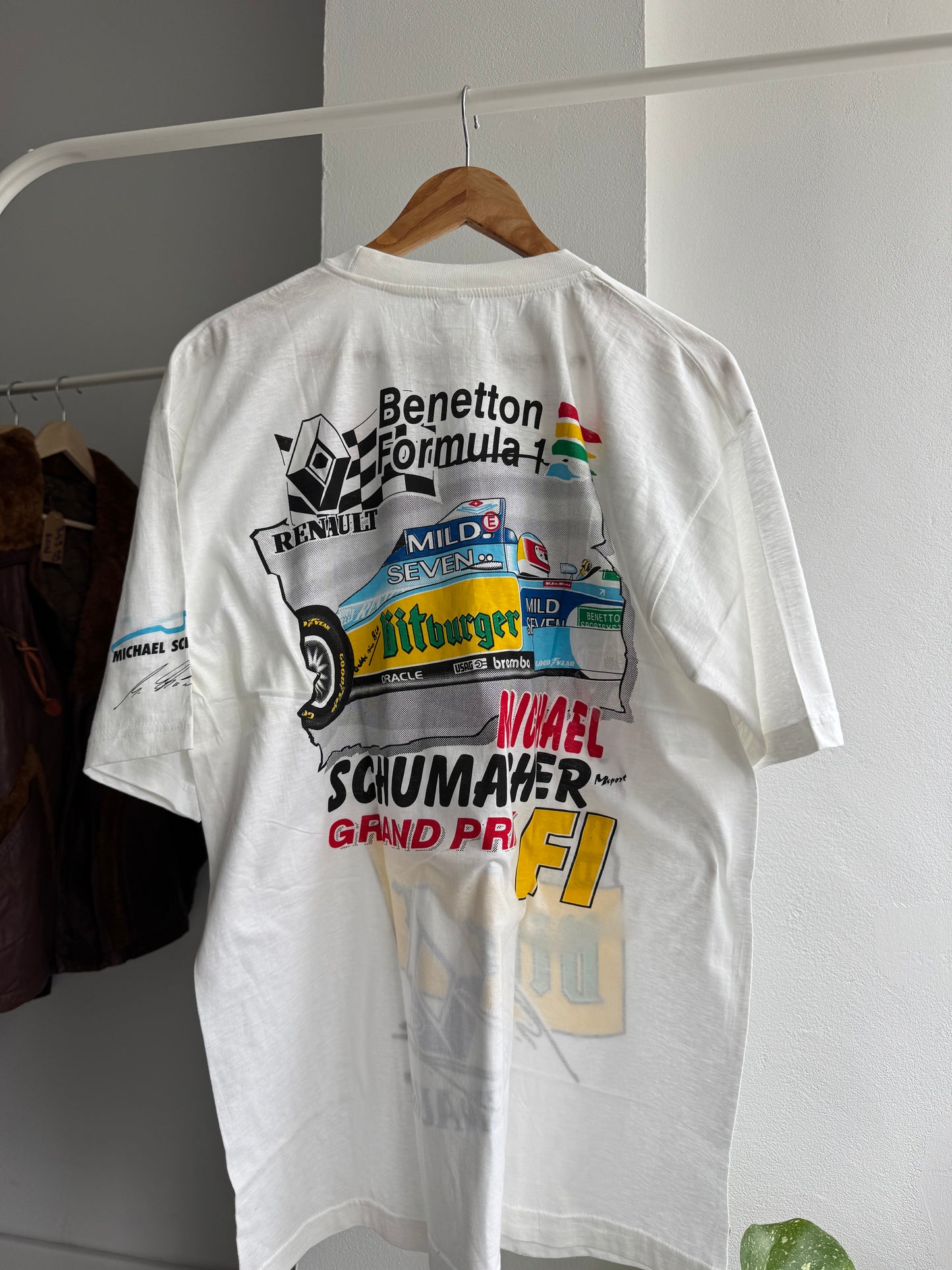 🏎️ Tricou Vintage Graphic Benetton x Michael Schumacher F1 Racing Team – XXL