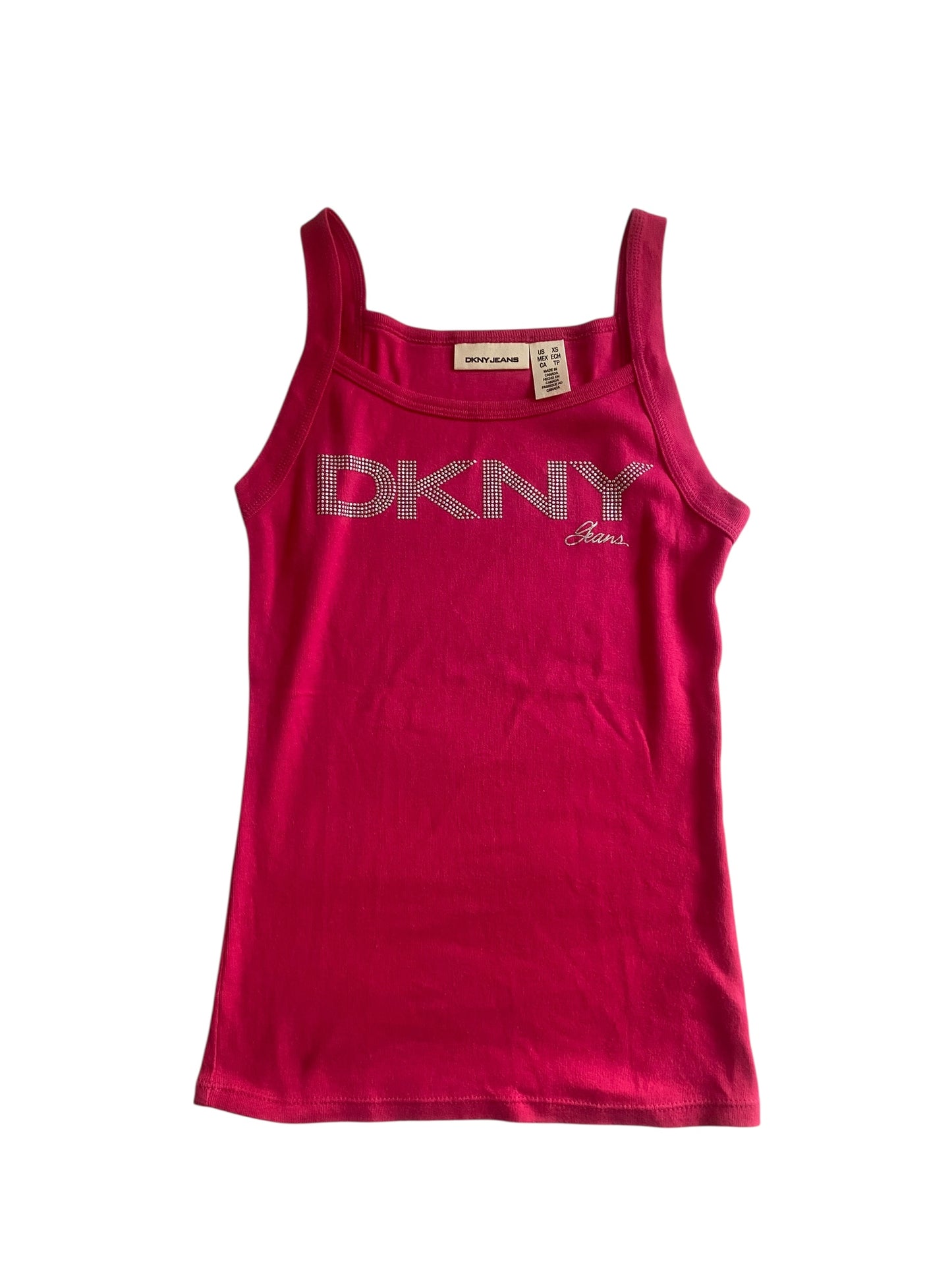 🖤 Top Y2K DKNY din Bumbac – XS – Made in Canada