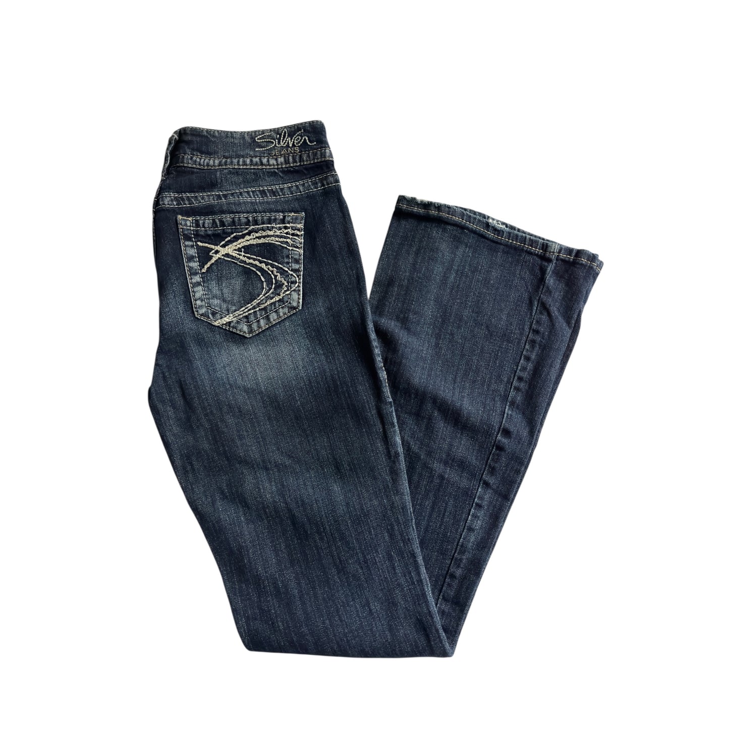 👖 Jeans Silver Y2K pentru femei – Bootcut – W29 / L34 – EU 38