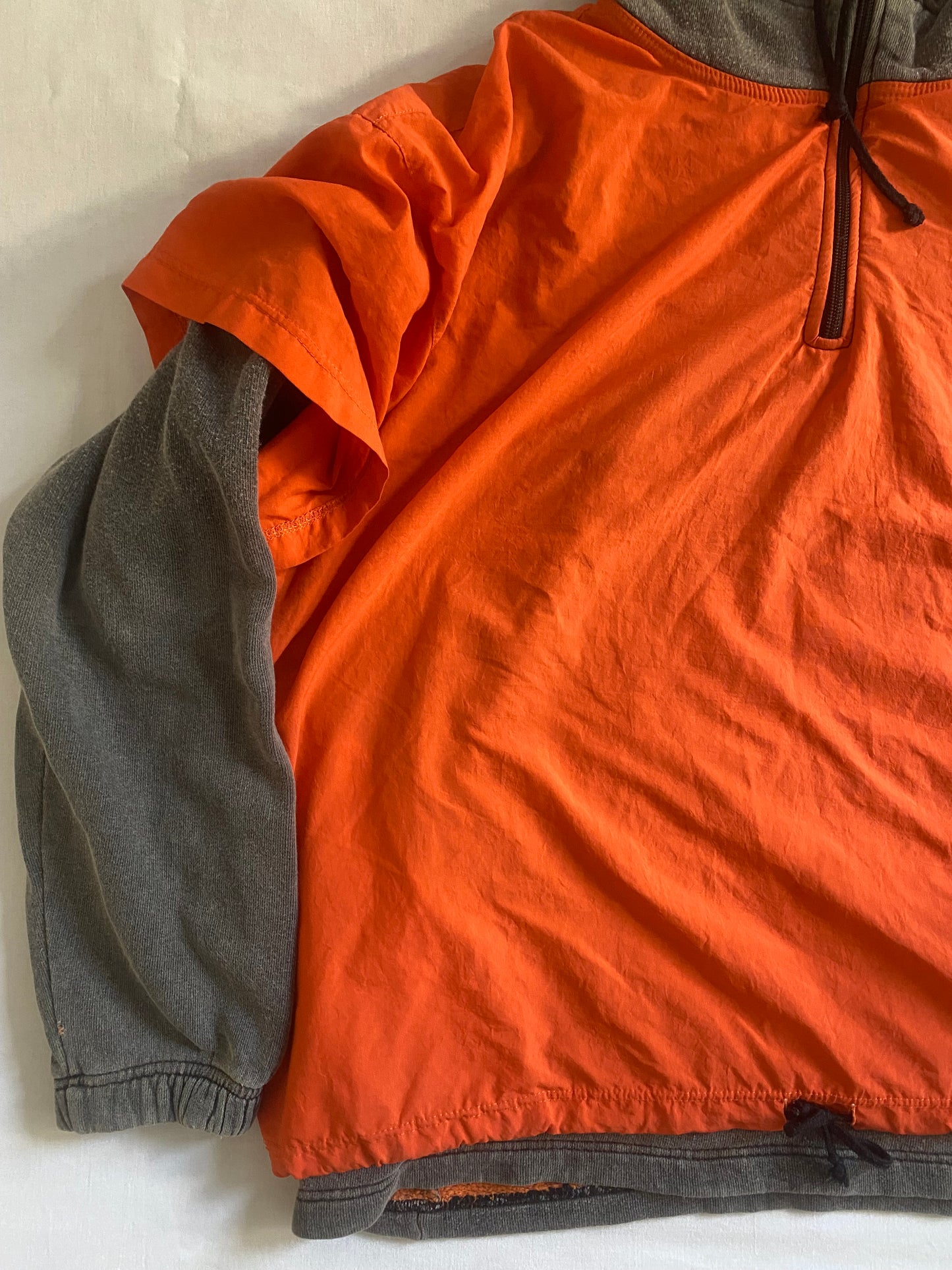 Hanorac Vintage Reebok The Pump – Tech Hoodie Orange & Black, Dublu Strat