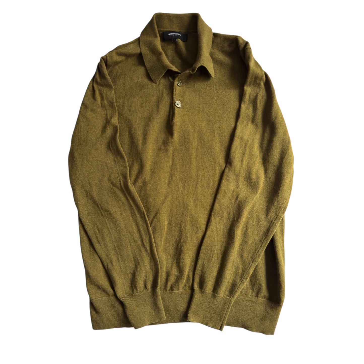 🫒 Pulover Guler Polo cu Mâneci Lungi – Culoare Olive – Mărime L