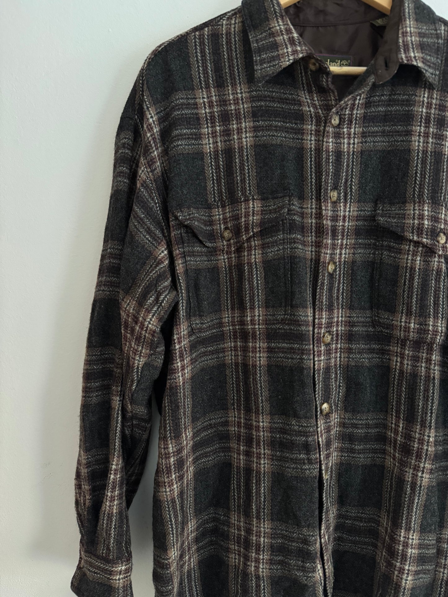 🪵 Cămașă Vintage Timberland din Lână – Mărime L Bărbați