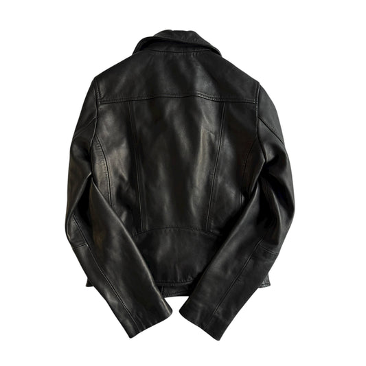 🏍️ Geacă Reiss din piele biker / Neagră (Women’s XS)