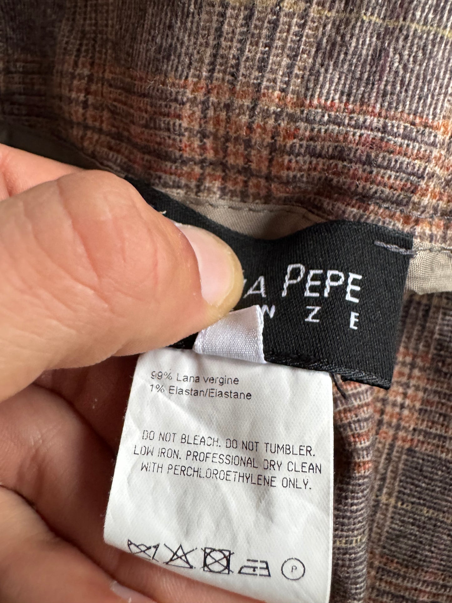 🐑 Pantaloni evazați Patrizia Pepe Y2K din lână virgină – mărimea IT 40 (mărimea S), Made in Italy