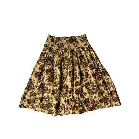 ☀️ Fustă Vintage Floral Printed – M/L Damă