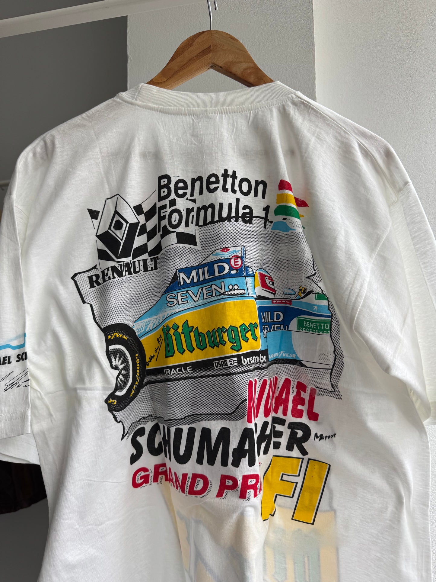 🏎️ Tricou Vintage Graphic Benetton x Michael Schumacher F1 Racing Team – XXL