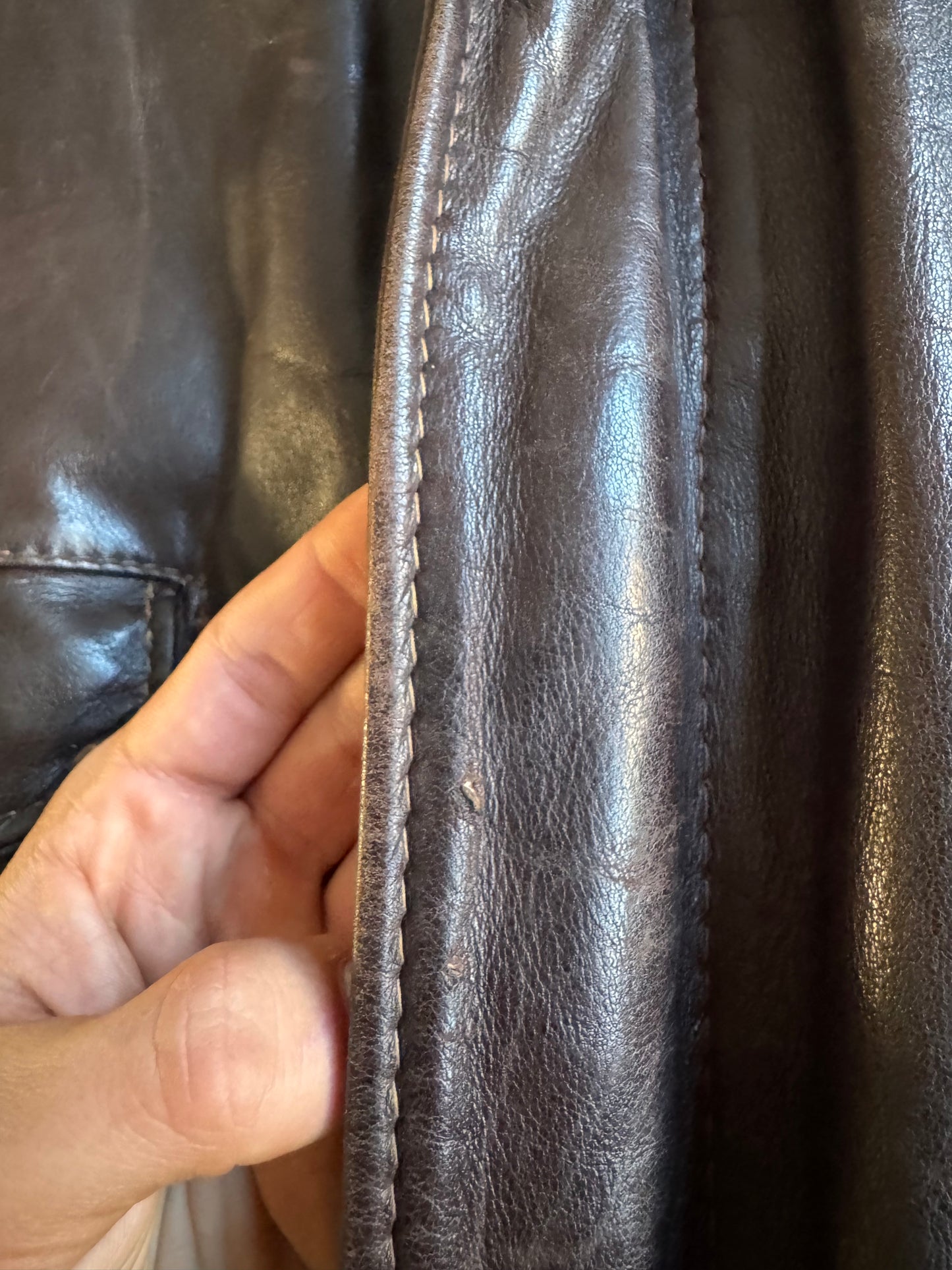 ✈️ Geacă de piele Schott NYC 184SM A-2 maro, bărbați L – piele de vacă autentică, Made in USA 🇺🇸