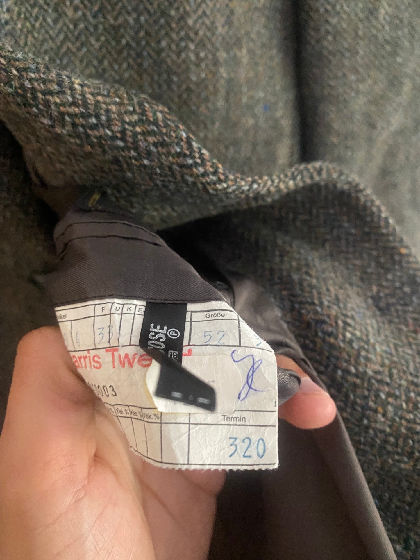 Blazer Vintage Harris Tweed – 100% Lână – Mărime 52
