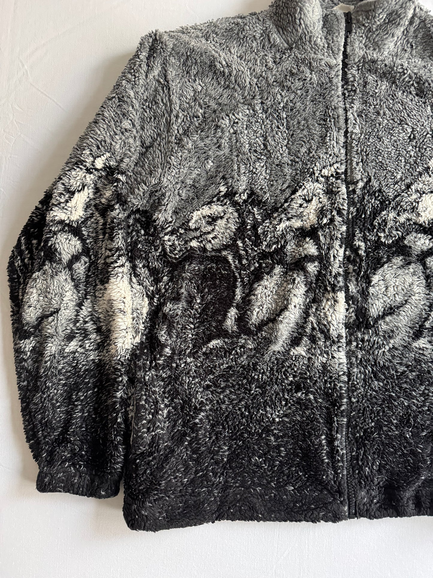 🐴 Fleece Vintage cu Print Cai – Mărimea M