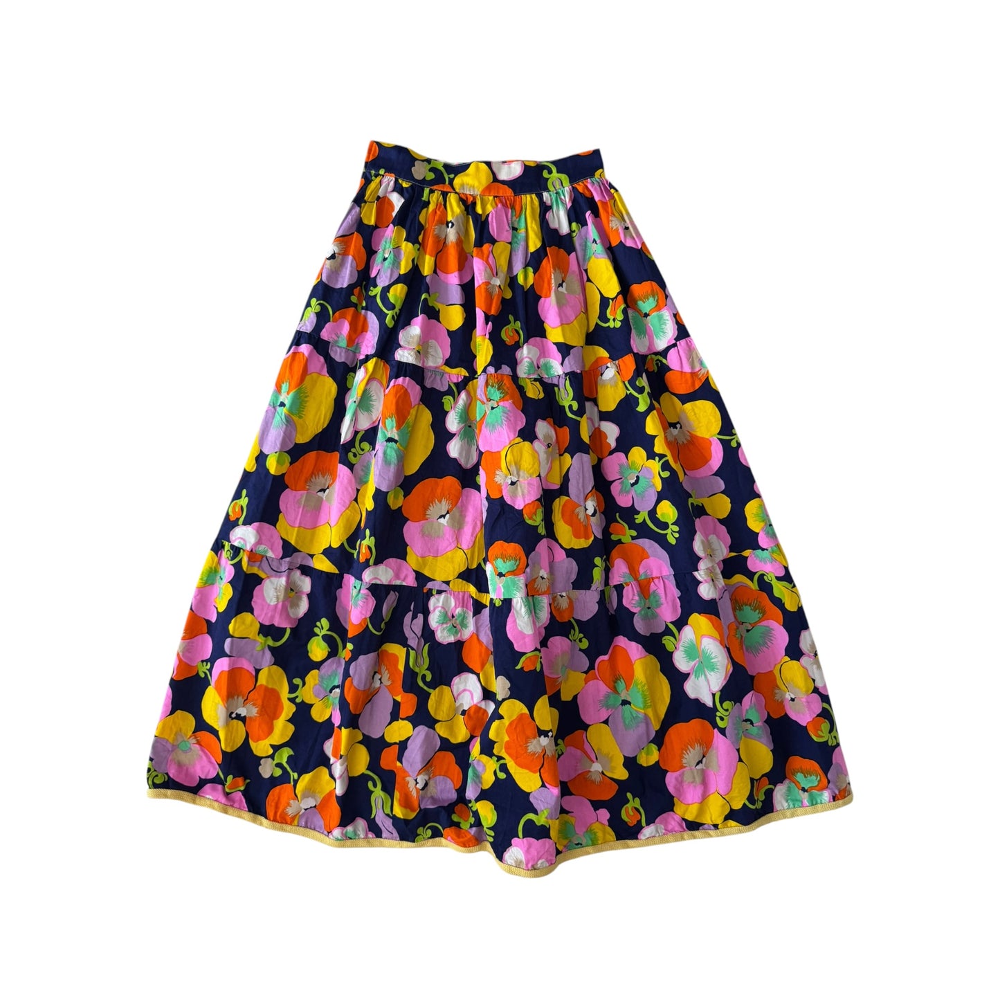 ☀️ Fustă Vintage Floral cu Print – Approx. XS–S Damă