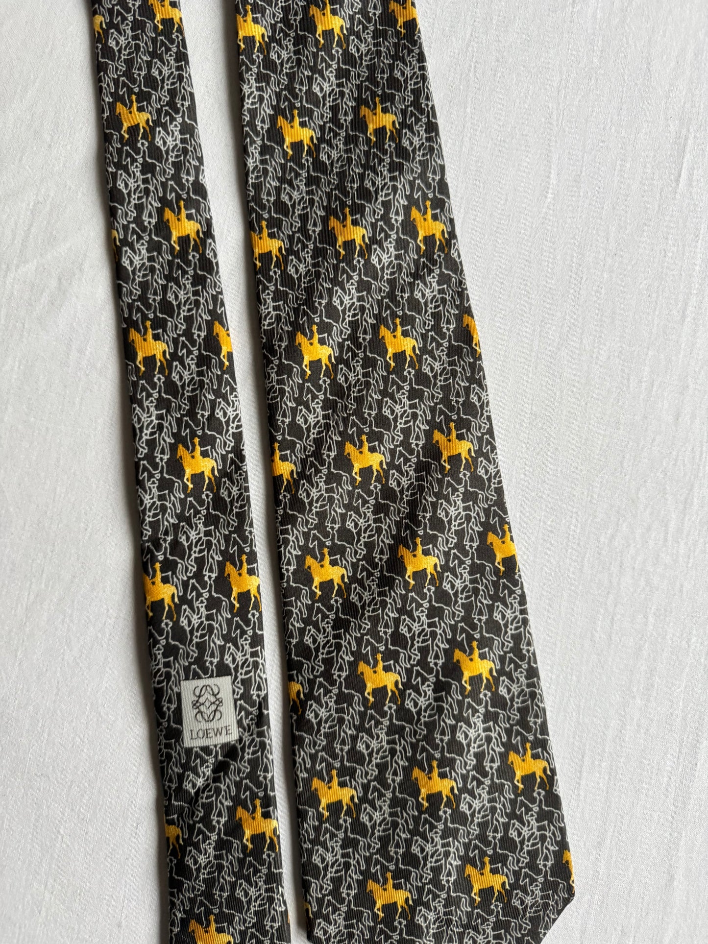 👔 Cravată Vintage Loewe din Mătase – Made in Spain