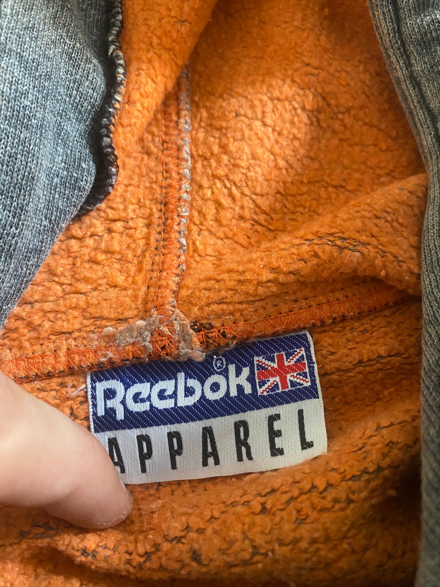 Hanorac Vintage Reebok The Pump – Tech Hoodie Orange & Black, Dublu Strat