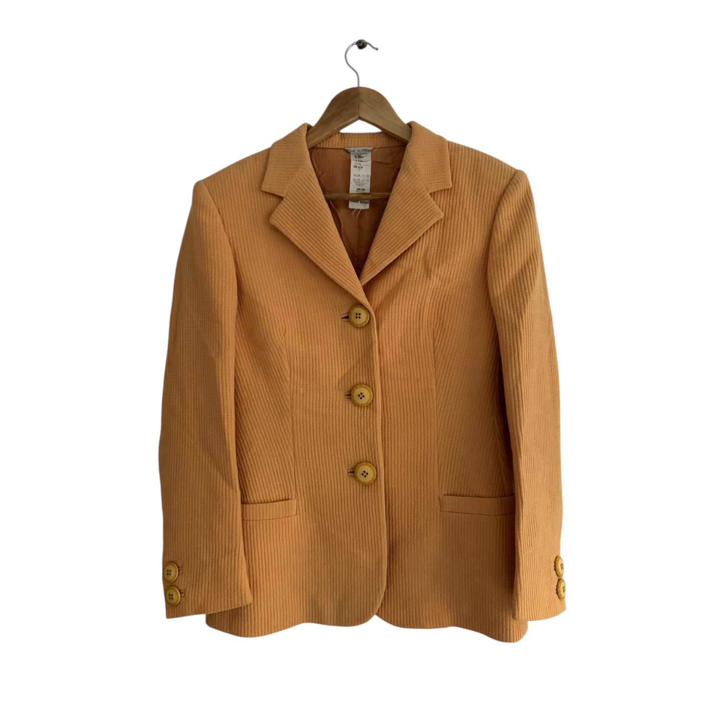 🐍 Sacou Gianni Versace Couture 1995 – Portocaliu Deschis – XS/S Femei