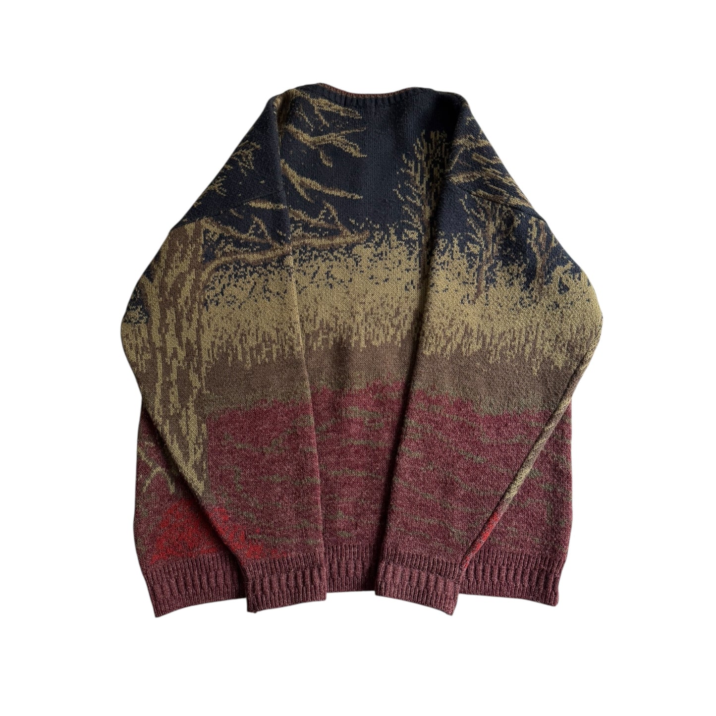 🦌 Pulover Vintage cu Broderie Căprioară – Mărimea L (fit oversized)