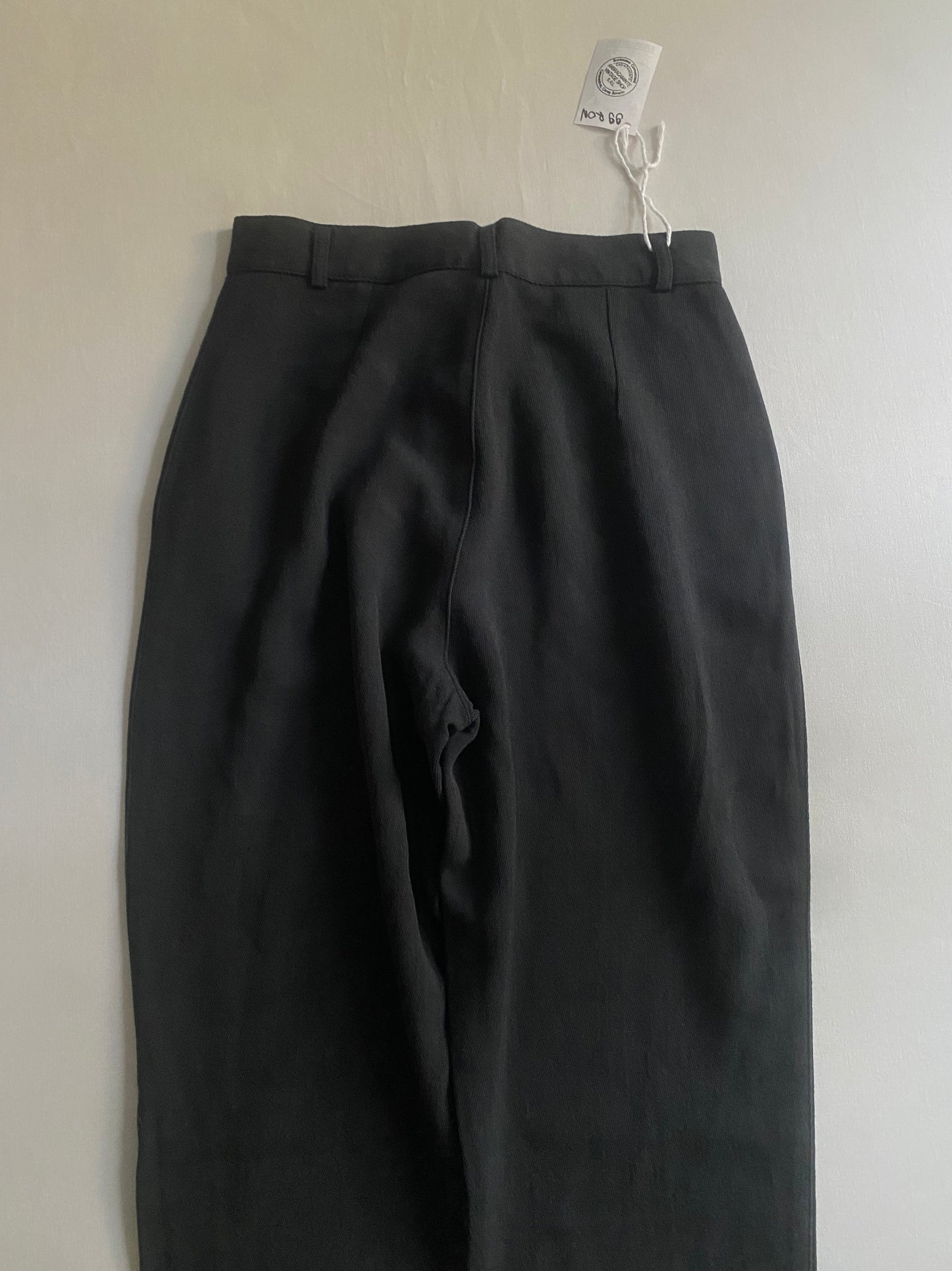 Pantaloni Vintage Benetton – Gri Închis – 50% Lână / 50% Vascoză – IT 44 (EU 40) – Made in Italy