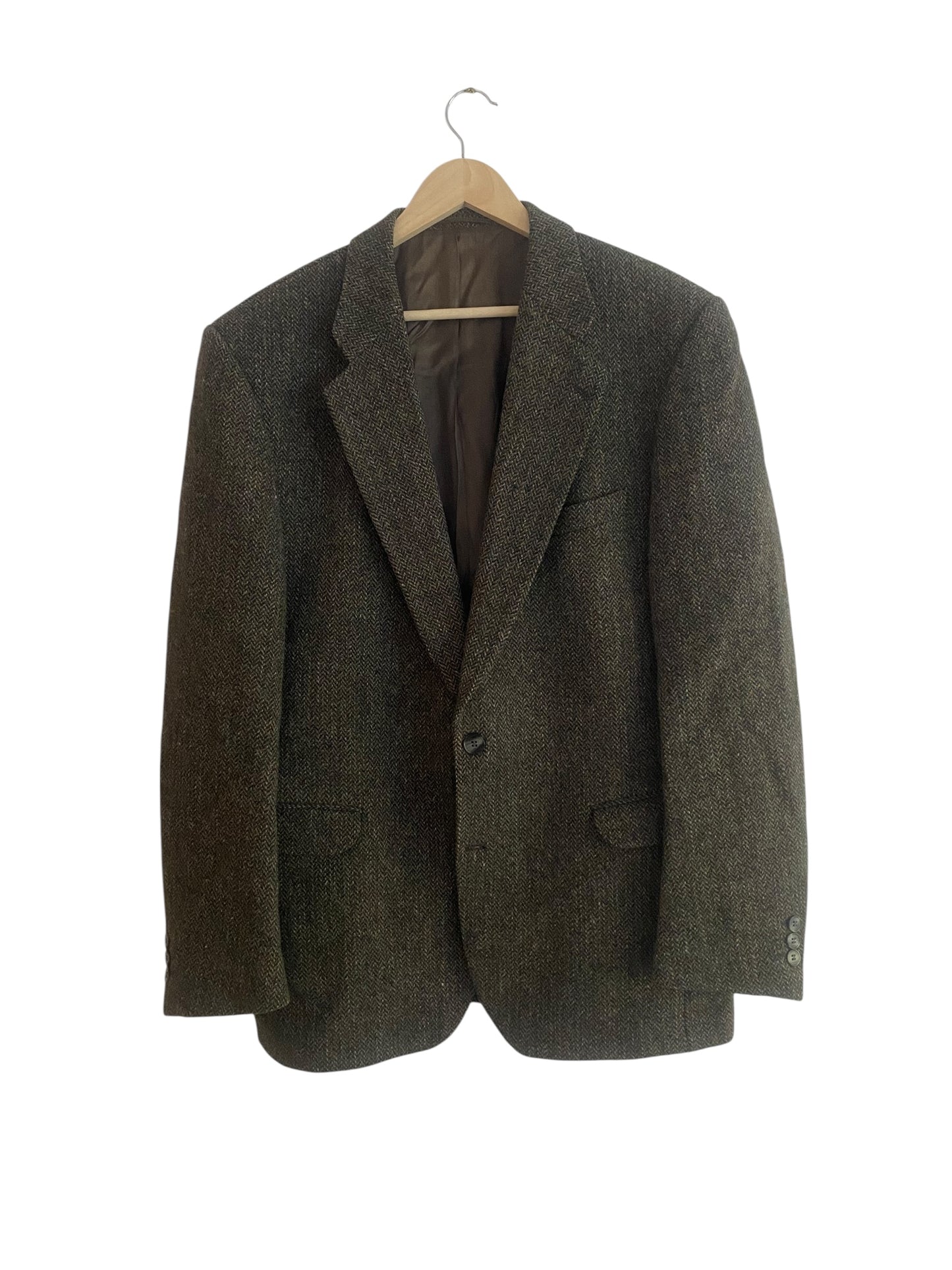 Blazer Vintage Harris Tweed – 100% Lână – Mărime 52