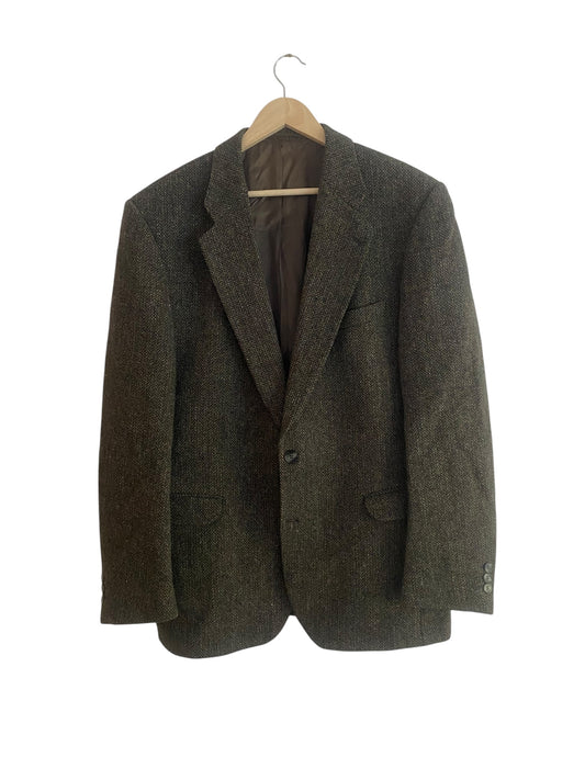 Blazer Vintage Harris Tweed – 100% Lână – Mărime 52