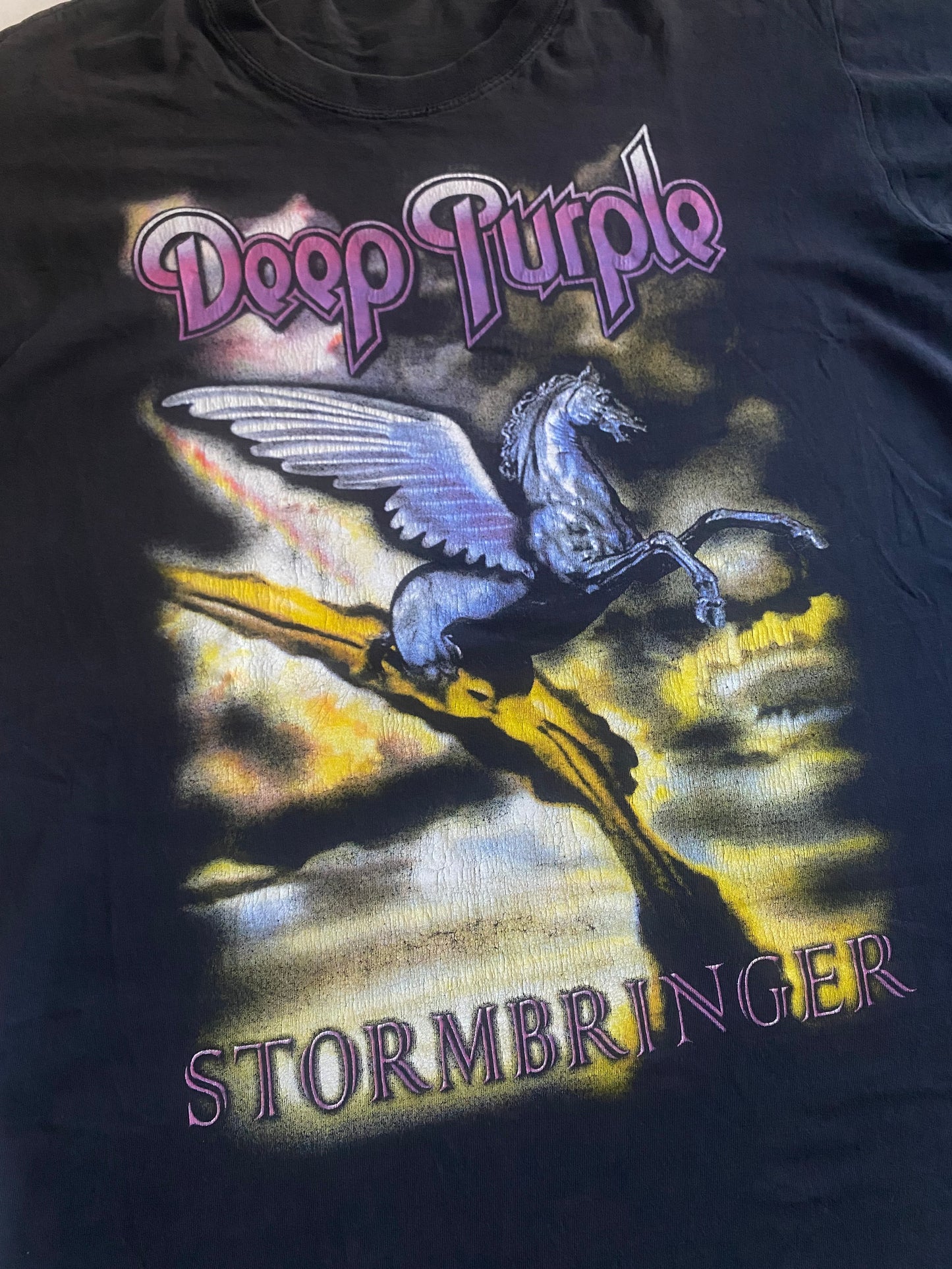 Trashed Vintage Deep Purple Stormbringer Album Tee