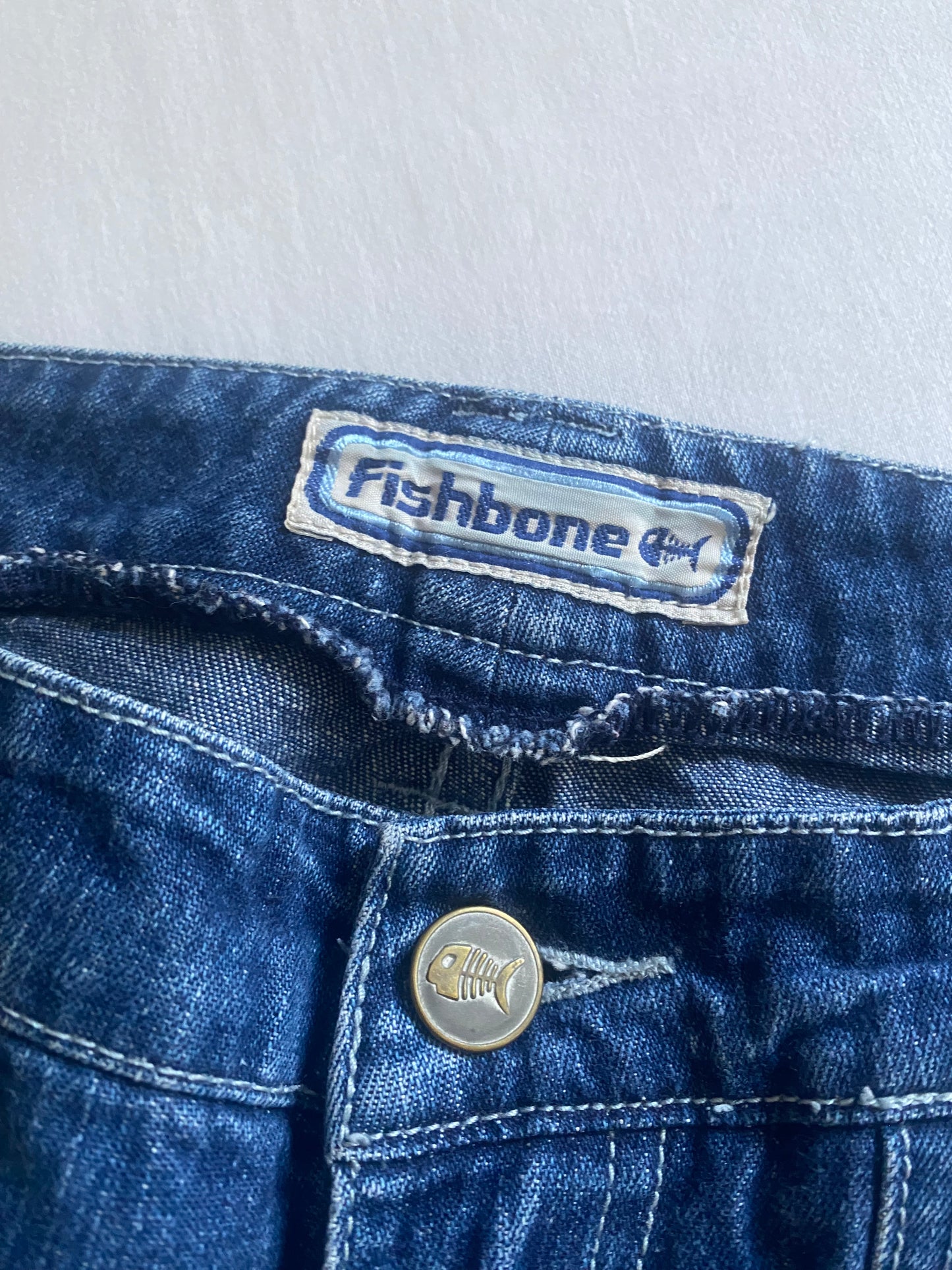 Y2K Fishbone Flared Carpenter Jeans