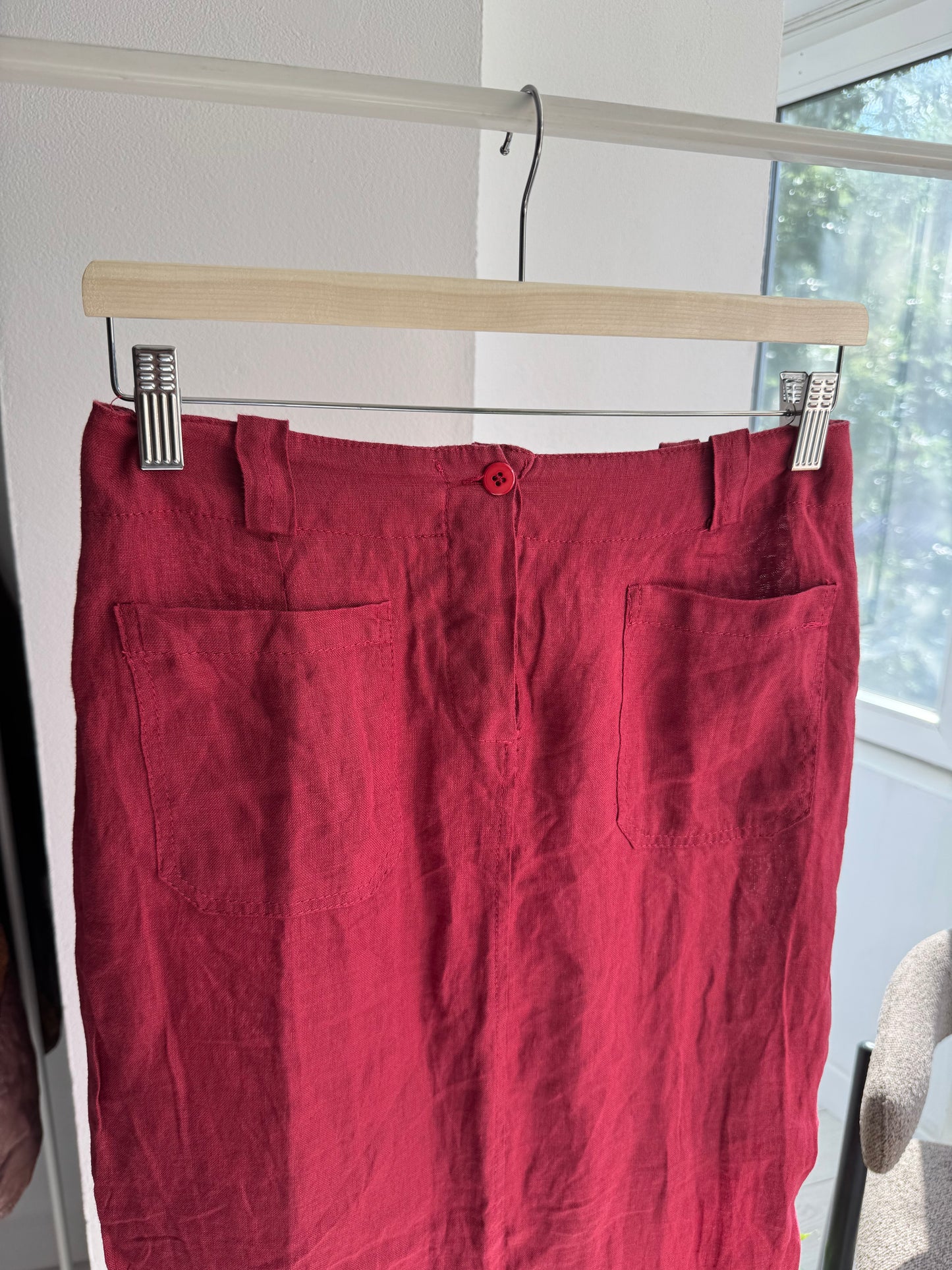 ✏️ Fustă Vintage Midi Pencil din In – EU 38 (S/M Damă) – Made in Italy