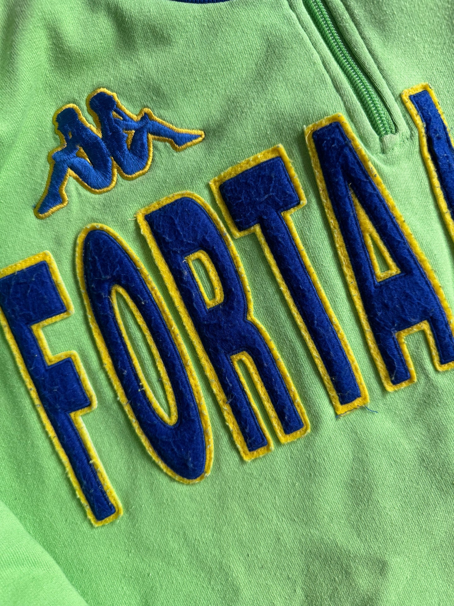 🇧🇷 Bluza Vintage Kappa Green Brazil Flag Quarter Zip – XL