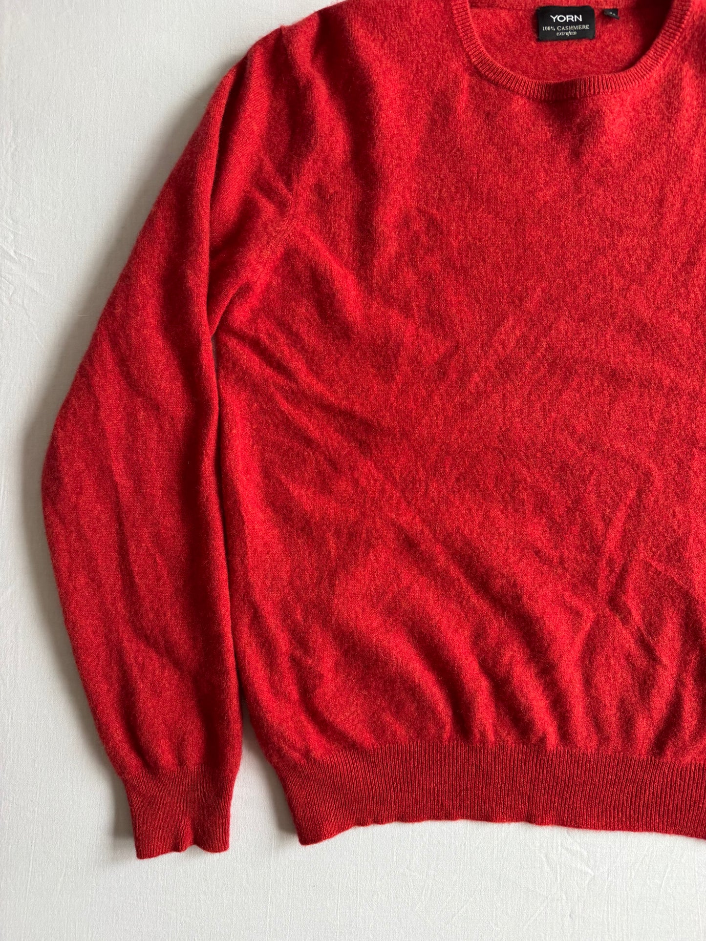 🍒 Pulover Bărbați din Cașmir Extrafin Roșu – L (52)