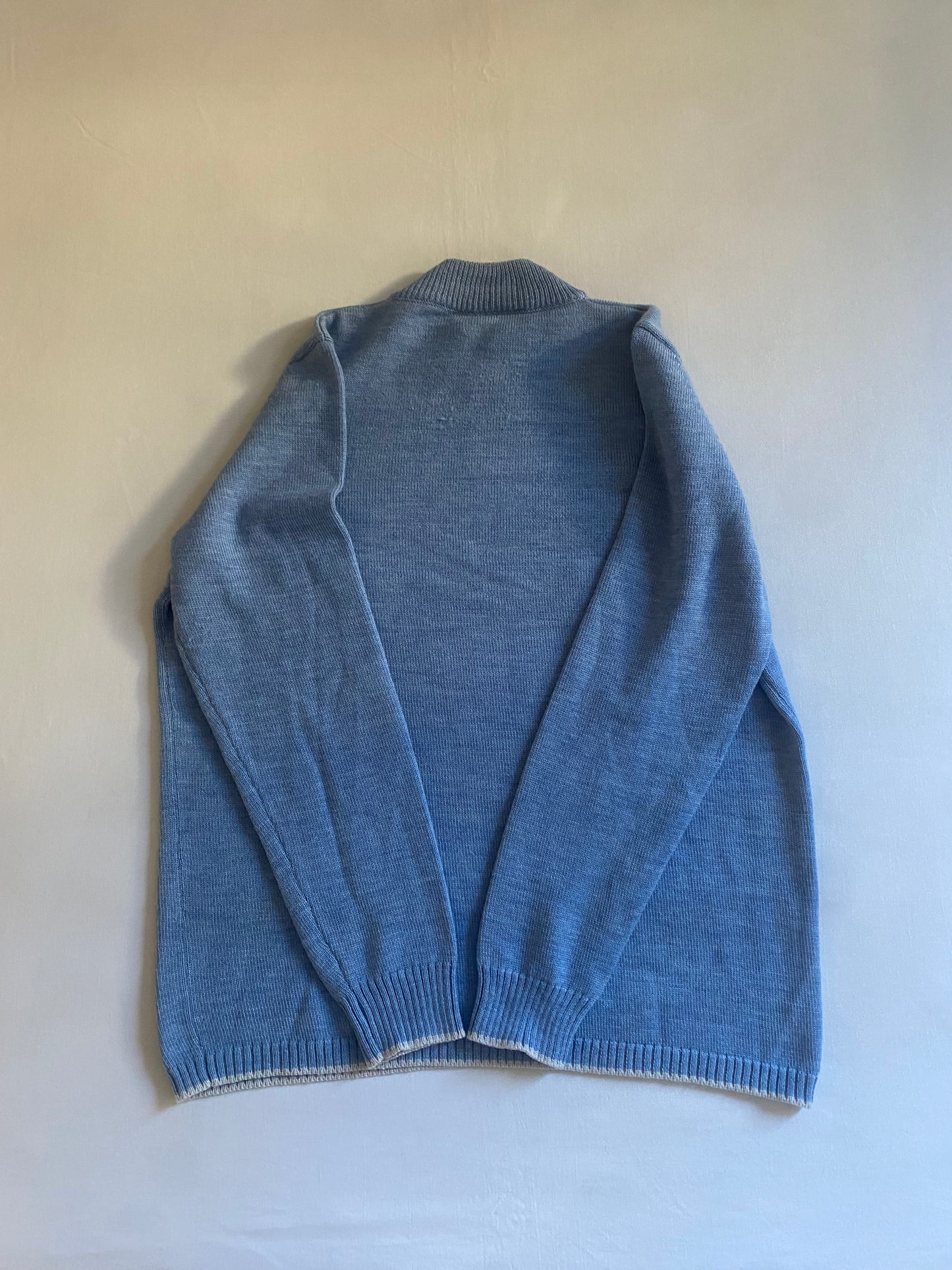 Pulover Vintage Baby Blue – 100% Lână – Made in Italy – IT 50 (EU 46)