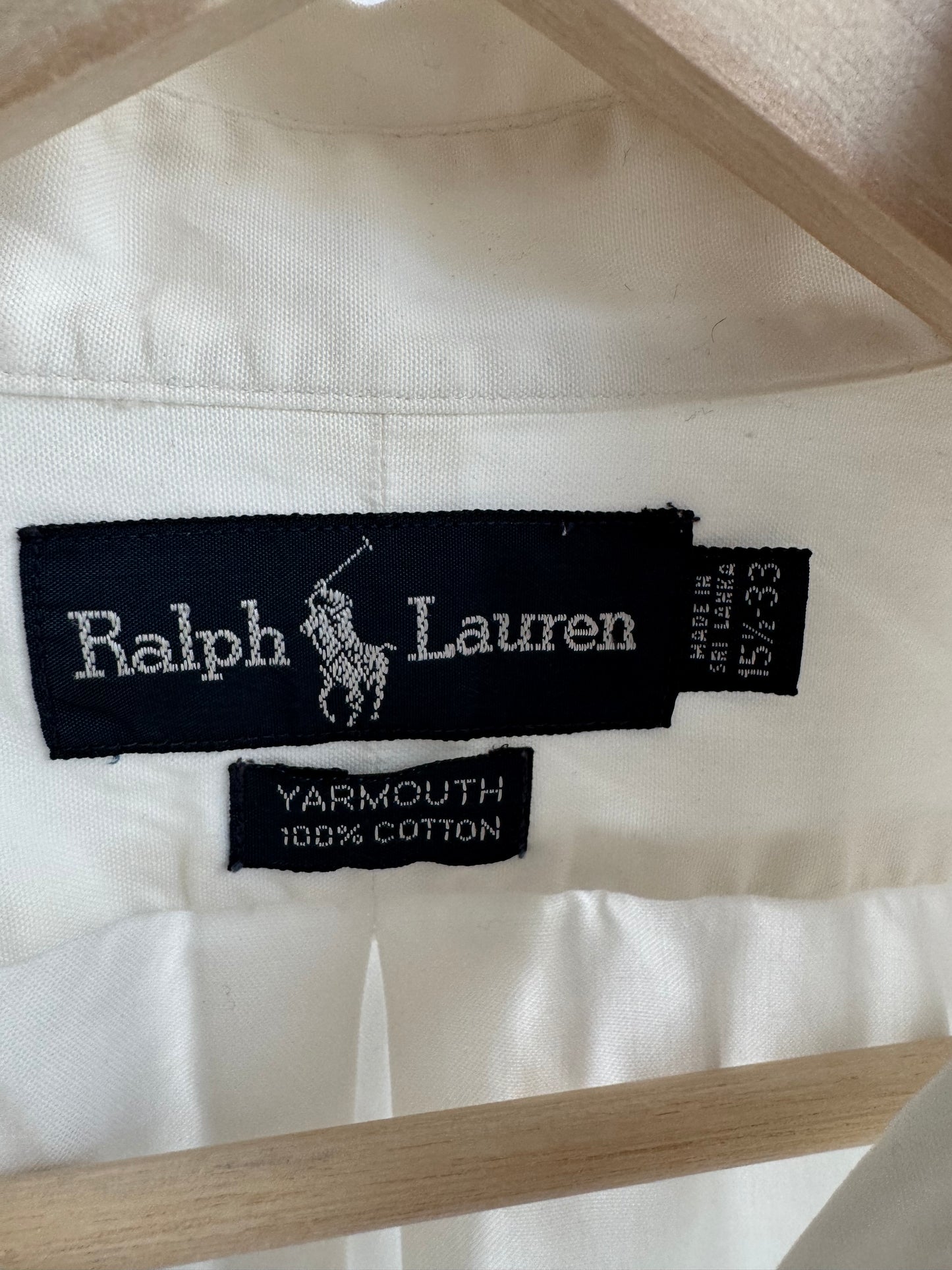 🐴 Cămașă Albă Polo Ralph Lauren Vintage Relaxed Fit – M Bărbați