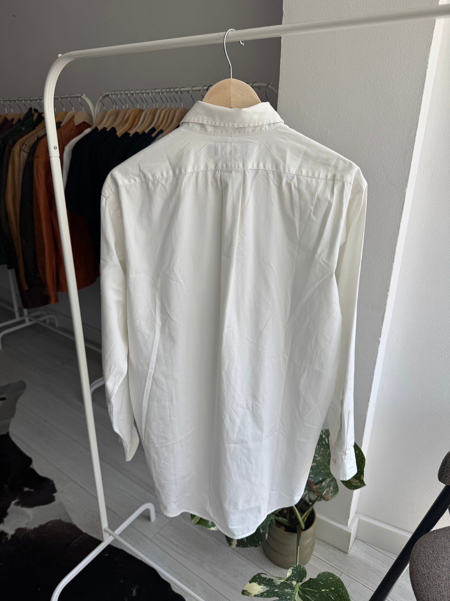 🐴 Cămașă Albă Polo Ralph Lauren Vintage Relaxed Fit – M Bărbați