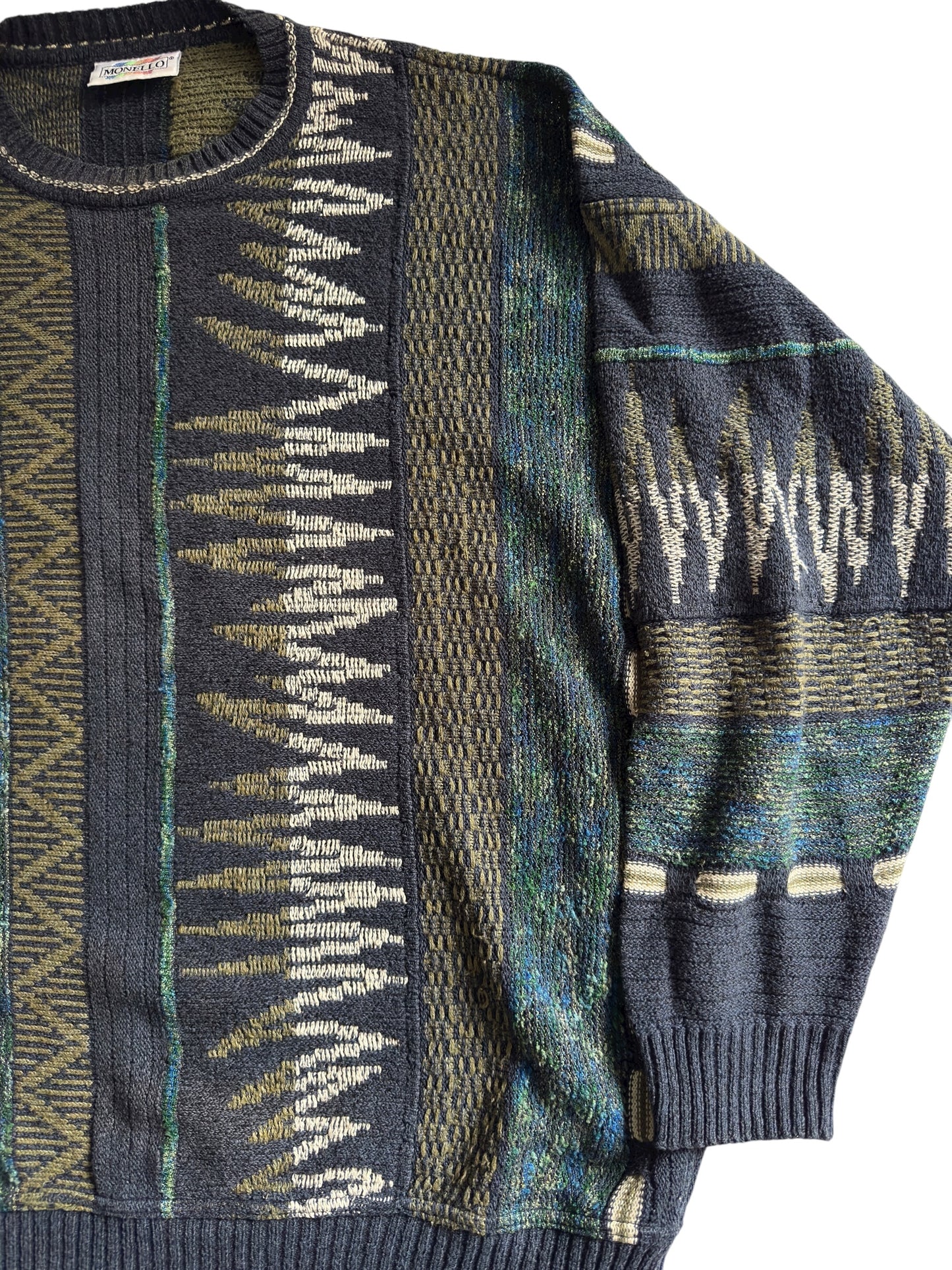 🧶 Pulover Monello Vintage – Made in Italy – Men’s L – Bumbac & Acrilic